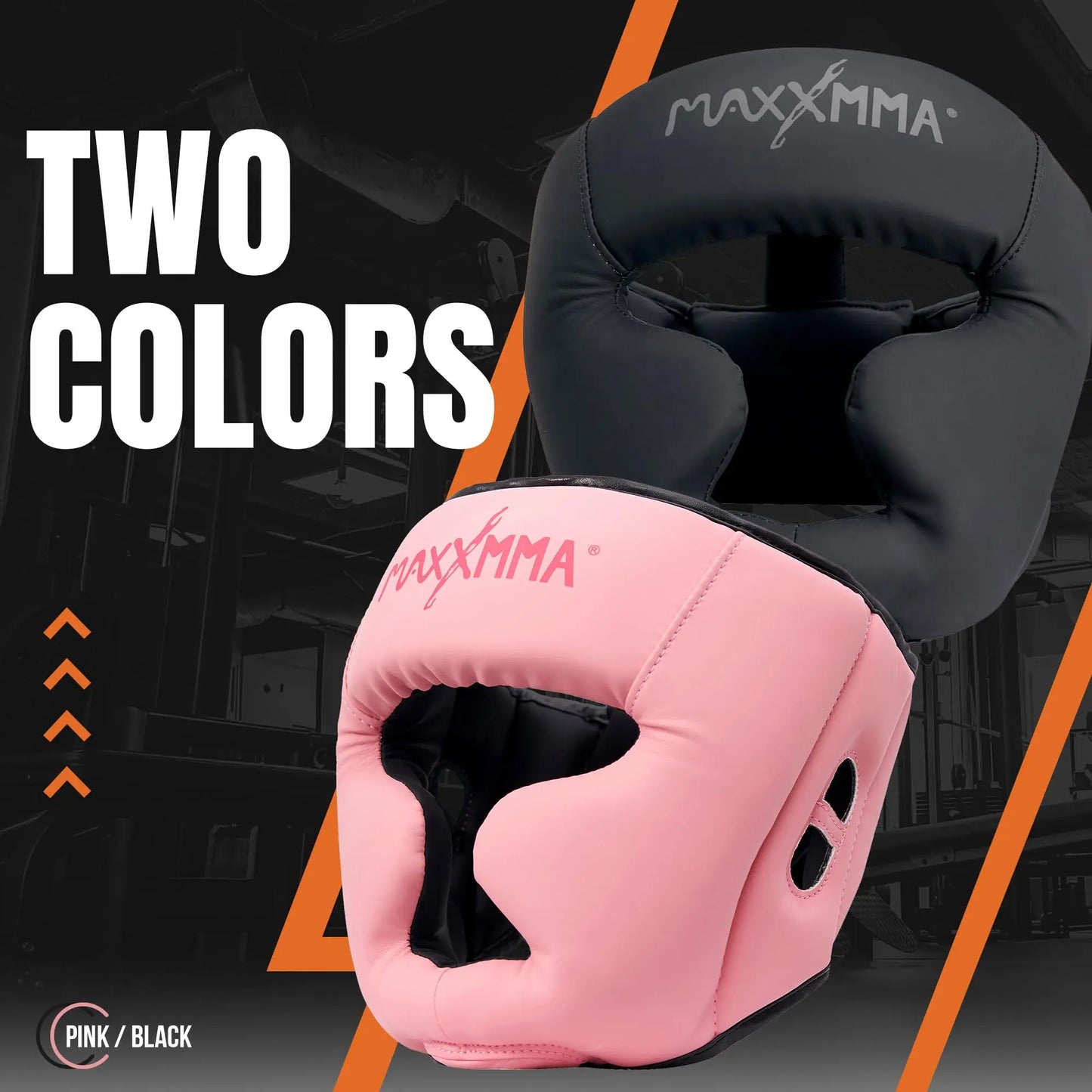 MaxxMMA Boxing Headgear, Adjustable Full Coverage Protection Headguard, MMA Training, Muay Thai, Sparring, Martial Arts, Karate (Pink, M) The Champ Gear