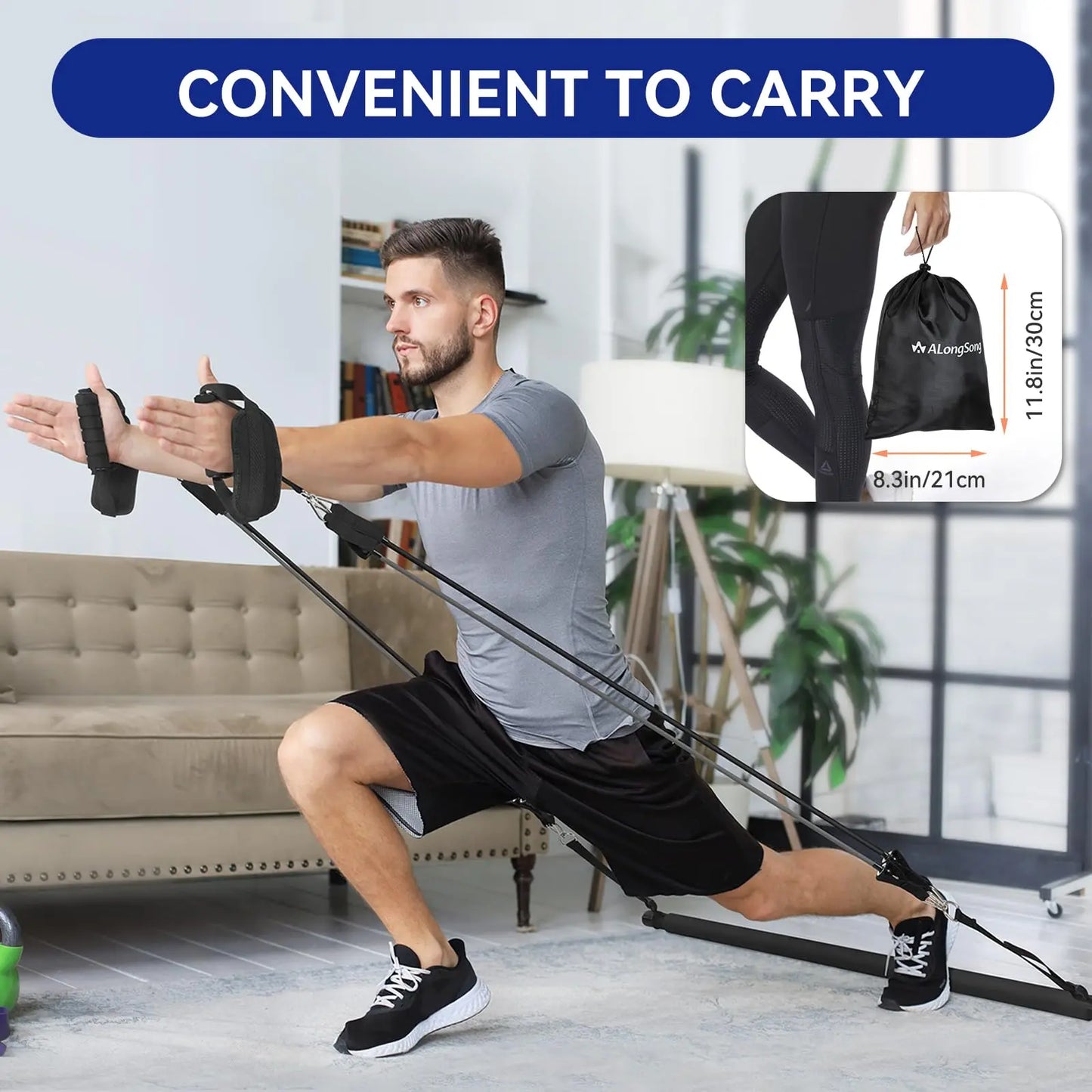 Upgraded Pilates Bar Kit with Resistance Bands Natural Latex for Women & Men, Heavy-Duty Stainless Steel Multifunctional Yoga Pilates Stick for Home Gym Exercise Fitness Equipment Full-Body Workouts The Champ Gear