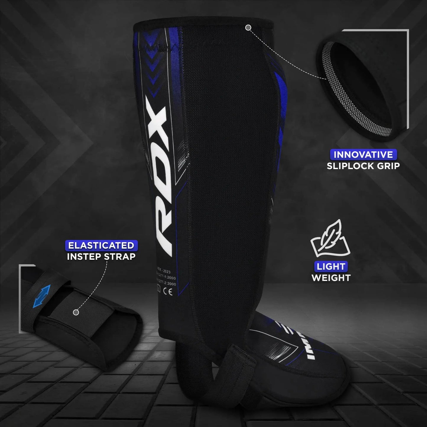 RDX IMMAF Approved Shin Guards, Competition Level Neoprene Shin Pads for Sparring and Grappling, MMA Muay Thai Kickboxing Training, Professional Shin Insteps Protection, Men Women The Champ Gear