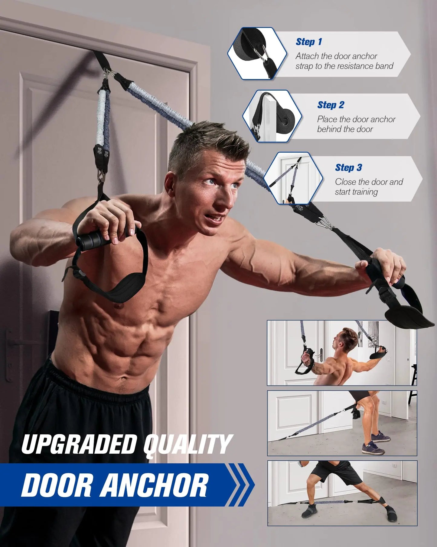 Upgraded Pilates Bar Kit with Resistance Bands Natural Latex for Women & Men, Heavy-Duty Stainless Steel Multifunctional Yoga Pilates Stick for Home Gym Exercise Fitness Equipment Full-Body Workouts The Champ Gear