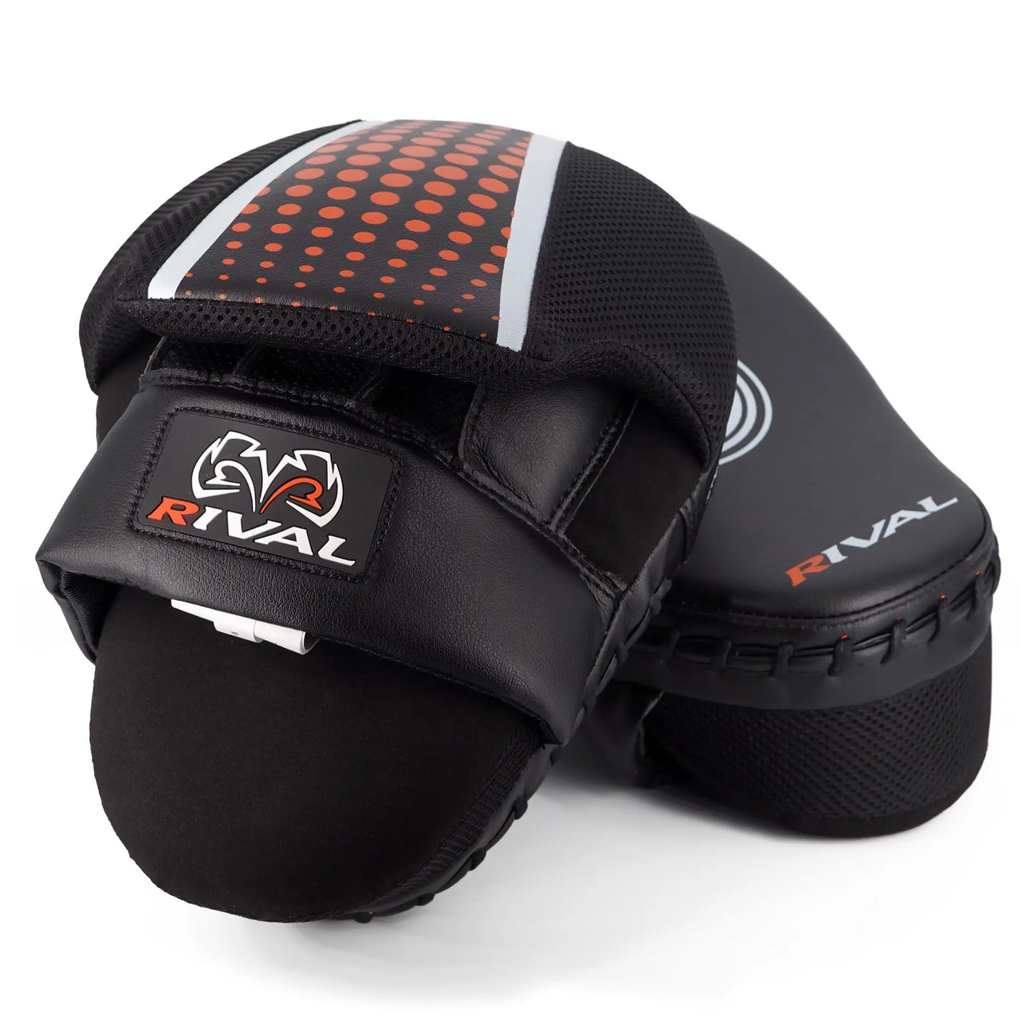 RIVAL Boxing RAPM Pro Punch Mitts - Padded Finger Protector, Pre-Curved, High-Density, Impact-Resistant Foam, and Airflow System The Champ Gear