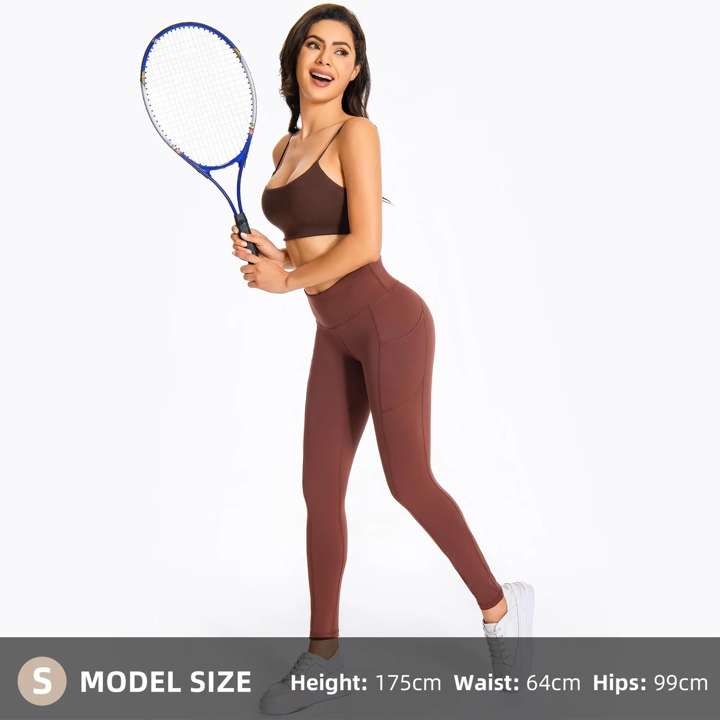 GymCope Leggings for Women with Tummy Control, 3 Pockets Yoga Pants, Non-See-Through Fabric for Yoga, Running, Gym The Champ Gear