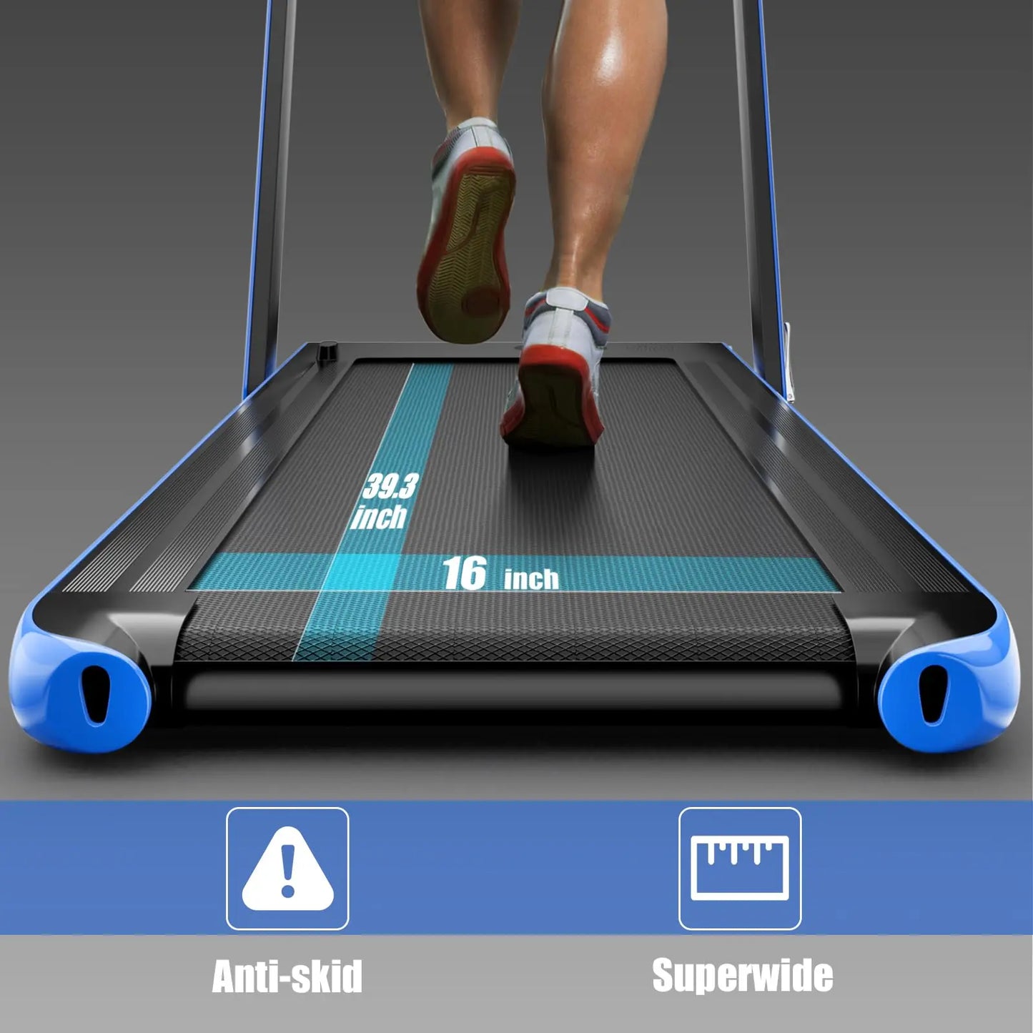 Goplus 2 in 1 Folding Treadmill, 2.25HP Under Desk Electric Treadmill, Installation-Free with Bluetooth Speaker, Remote Control and LED Display, Walking Jogging for Home Office Use The Champ Gear