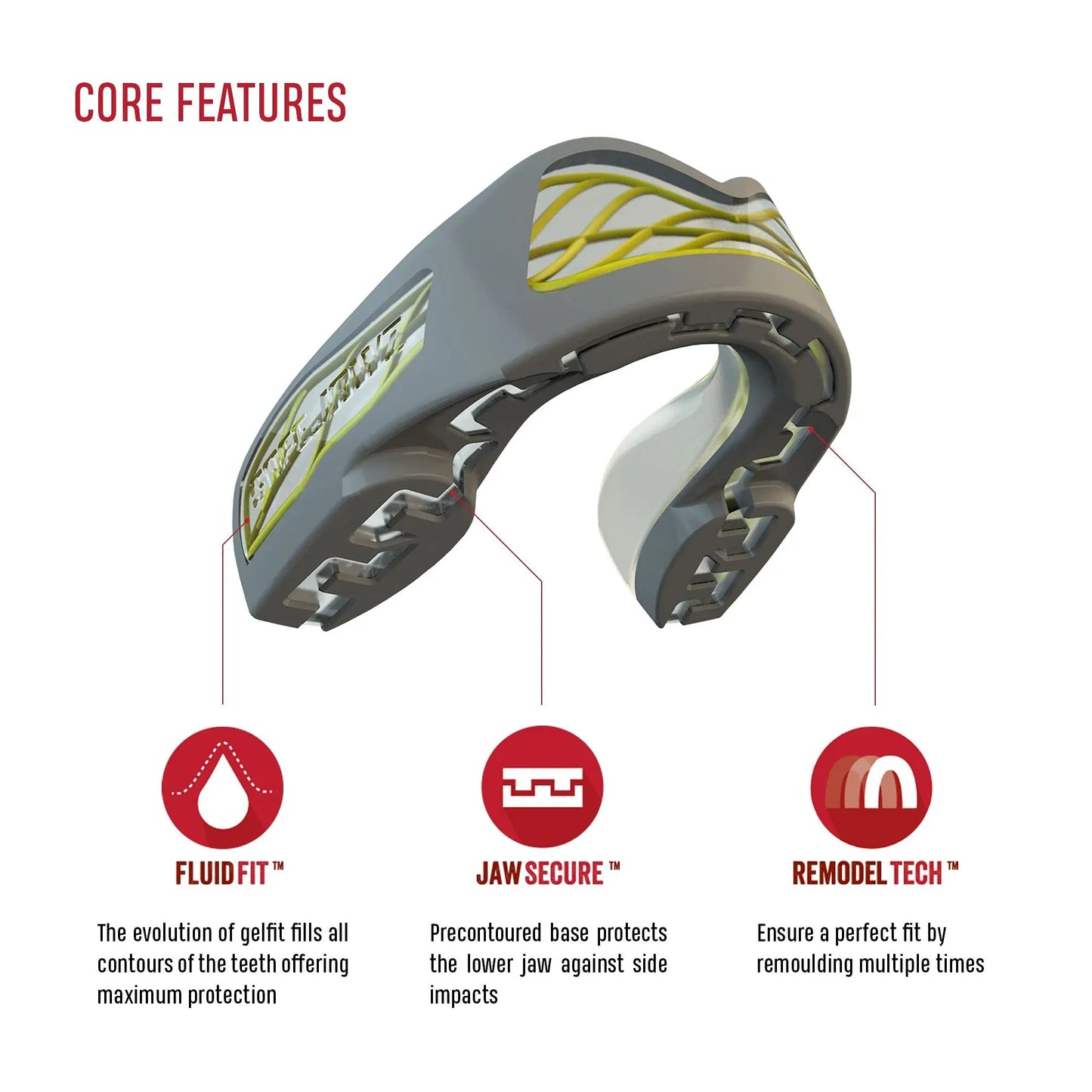 SafeJawz Sports Mouthguard The Champ Gear