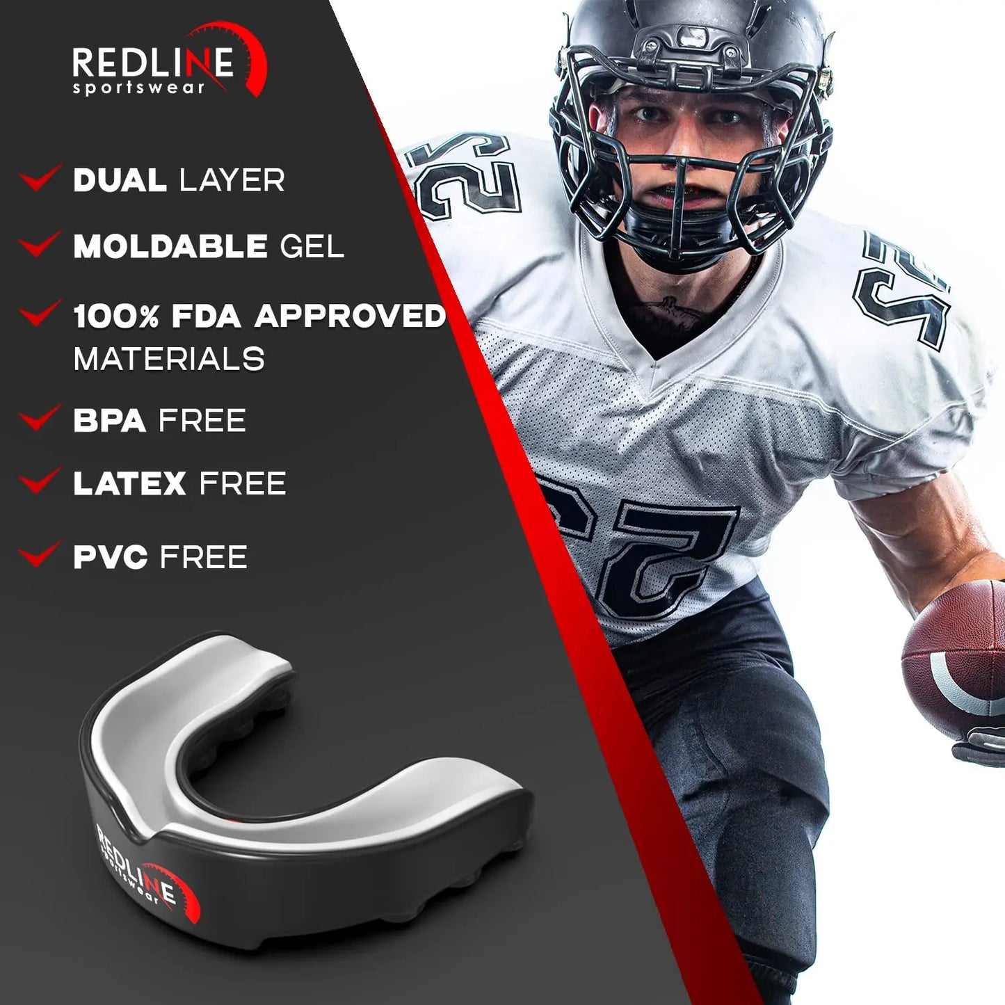 Premium Custom Molded Boxing Mouth Guard with case, Professional Mouth Guard for Braces for Sports | BPA Free Sports Mouth Guard for Football, Hockey, Lacrosse | Mouthpiece for Kids, Adult & Youth The Champ Gear