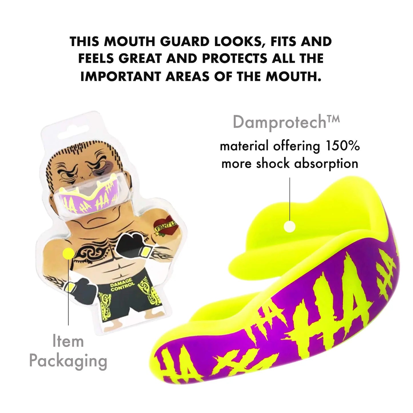 DAMAGE CONTROL High Impact Mouth Guard, Mouthguards for Sports, Boxing, Roller Derby, Hockey, Lacrosse Mouth Guard, Mouth Guards with Ultra Fit and Protection Against Shock The Champ Gear