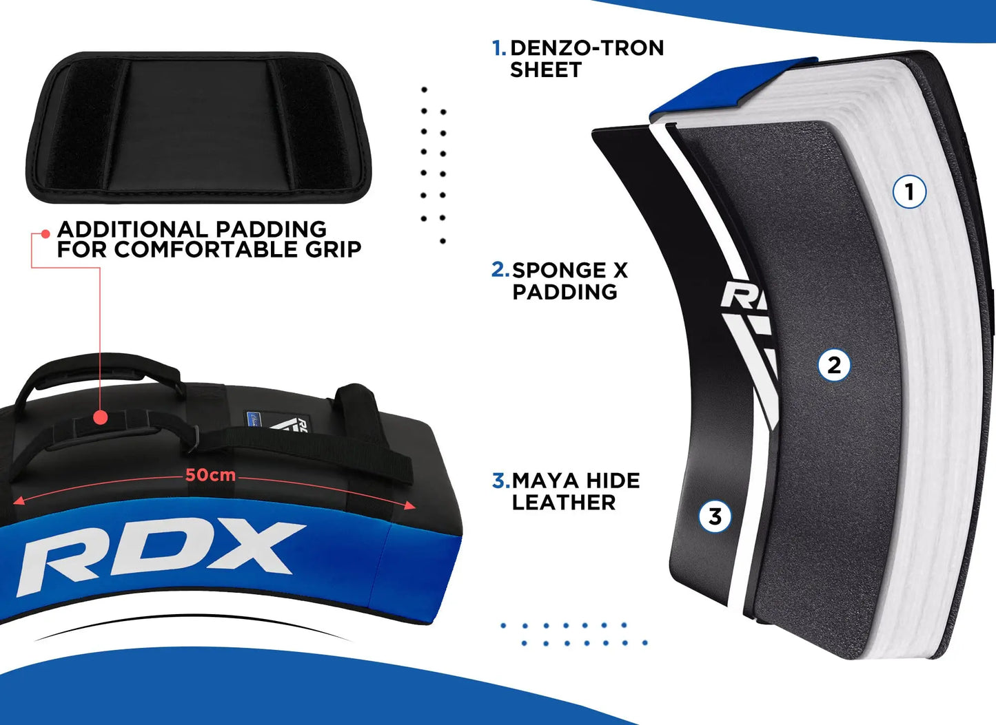 RDX Kick Shield | 60CM Large Heavy Curved - The Champ Gear