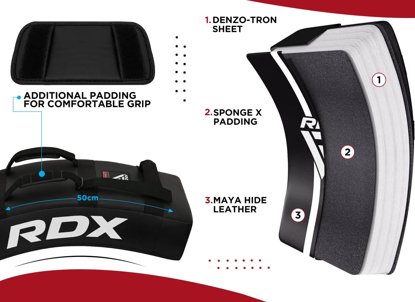 RDX Kick Shield | 60CM Large Heavy Curved - The Champ Gear