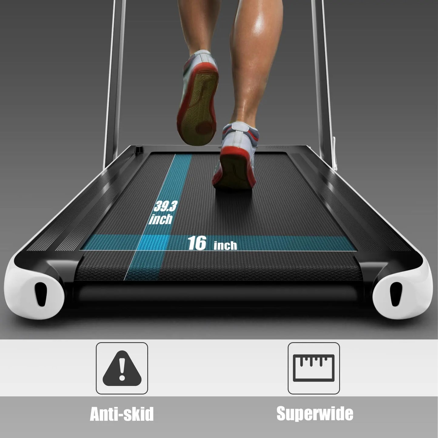 Goplus 2 in 1 Folding Treadmill, 2.25HP Under Desk Electric Treadmill, Installation-Free with Bluetooth Speaker, Remote Control and LED Display, Walking Jogging for Home Office Use The Champ Gear
