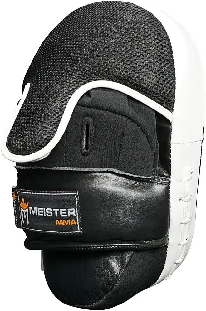 Meister Cowhide Leather Curved Focus Mitts w/Wrist Support (Pair) The Champ Gear