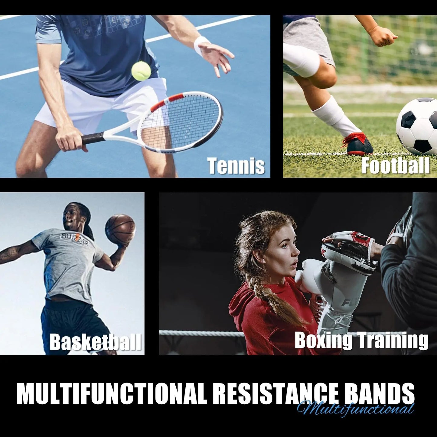MANUEKLEAR Shadow Boxing Resistance Bands for MMA and Martial Arts, Three Resistance Levels of Full Body Resistance Bands for Boxing Fitness to Enhance Speed and Power The Champ Gear