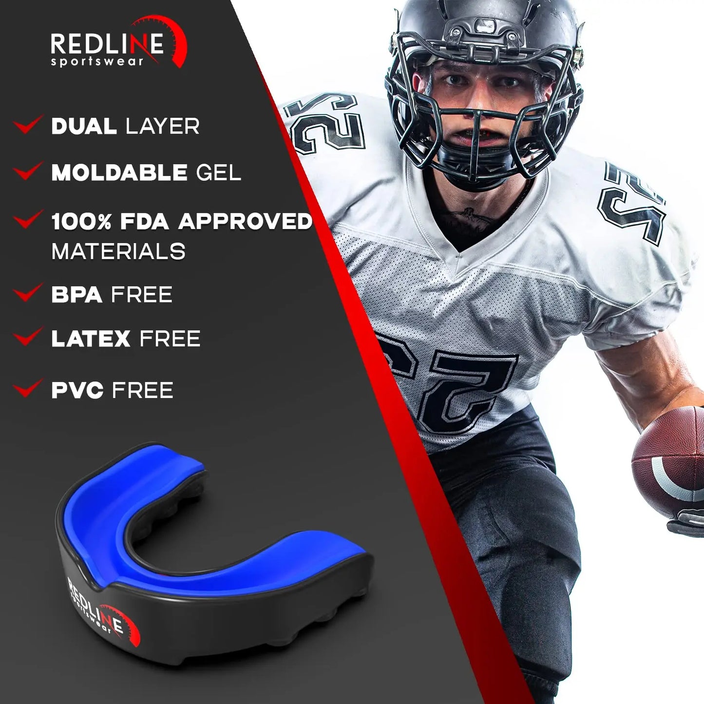Premium Custom Molded Boxing Mouth Guard with case, Professional Mouth Guard for Braces for Sports | BPA Free Sports Mouth Guard for Football, Hockey, Lacrosse | Mouthpiece for Kids, Adult & Youth The Champ Gear