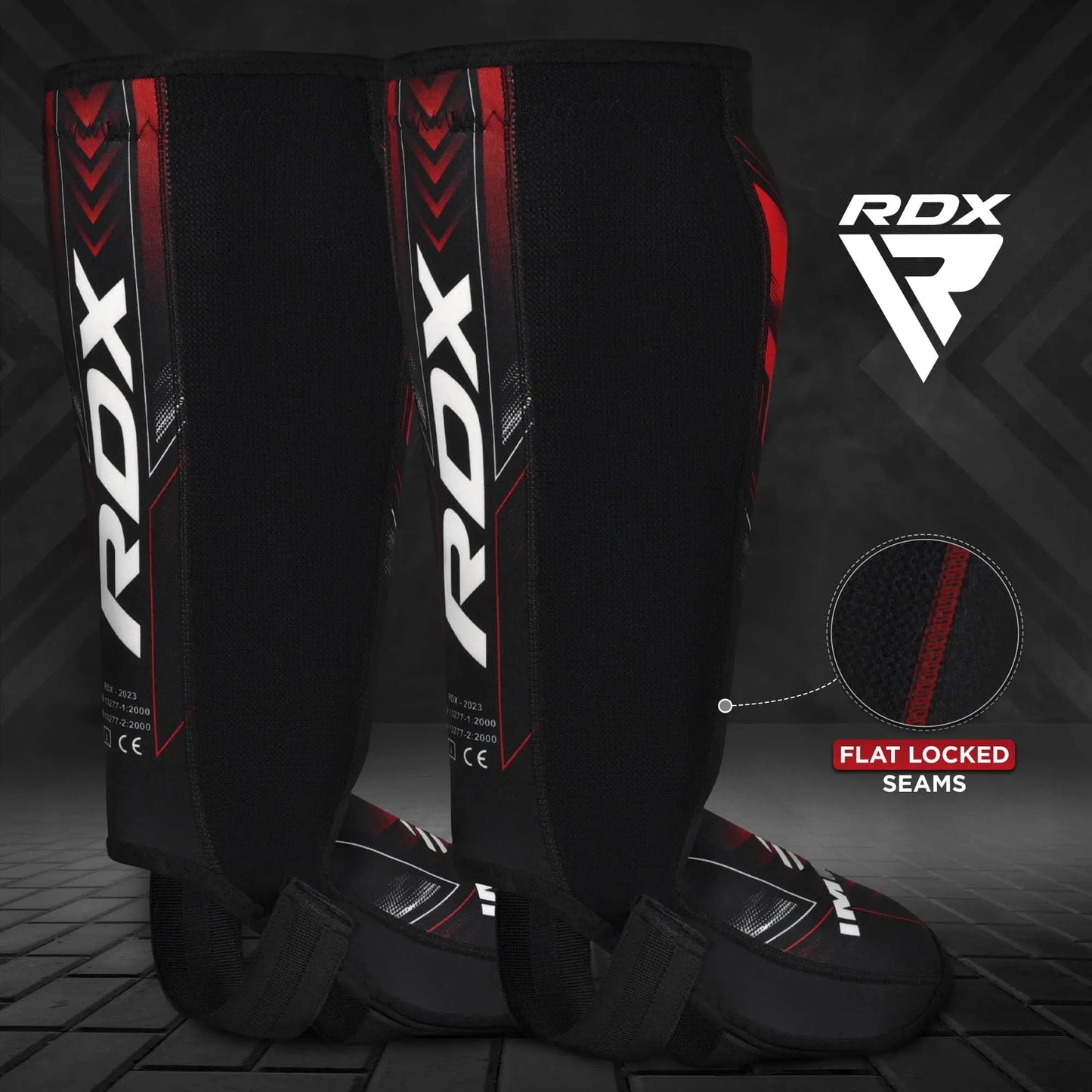 RDX IMMAF Approved Shin Guards, Competition Level Neoprene Shin Pads for Sparring and Grappling, MMA Muay Thai Kickboxing Training, Professional Shin Insteps Protection, Men Women The Champ Gear
