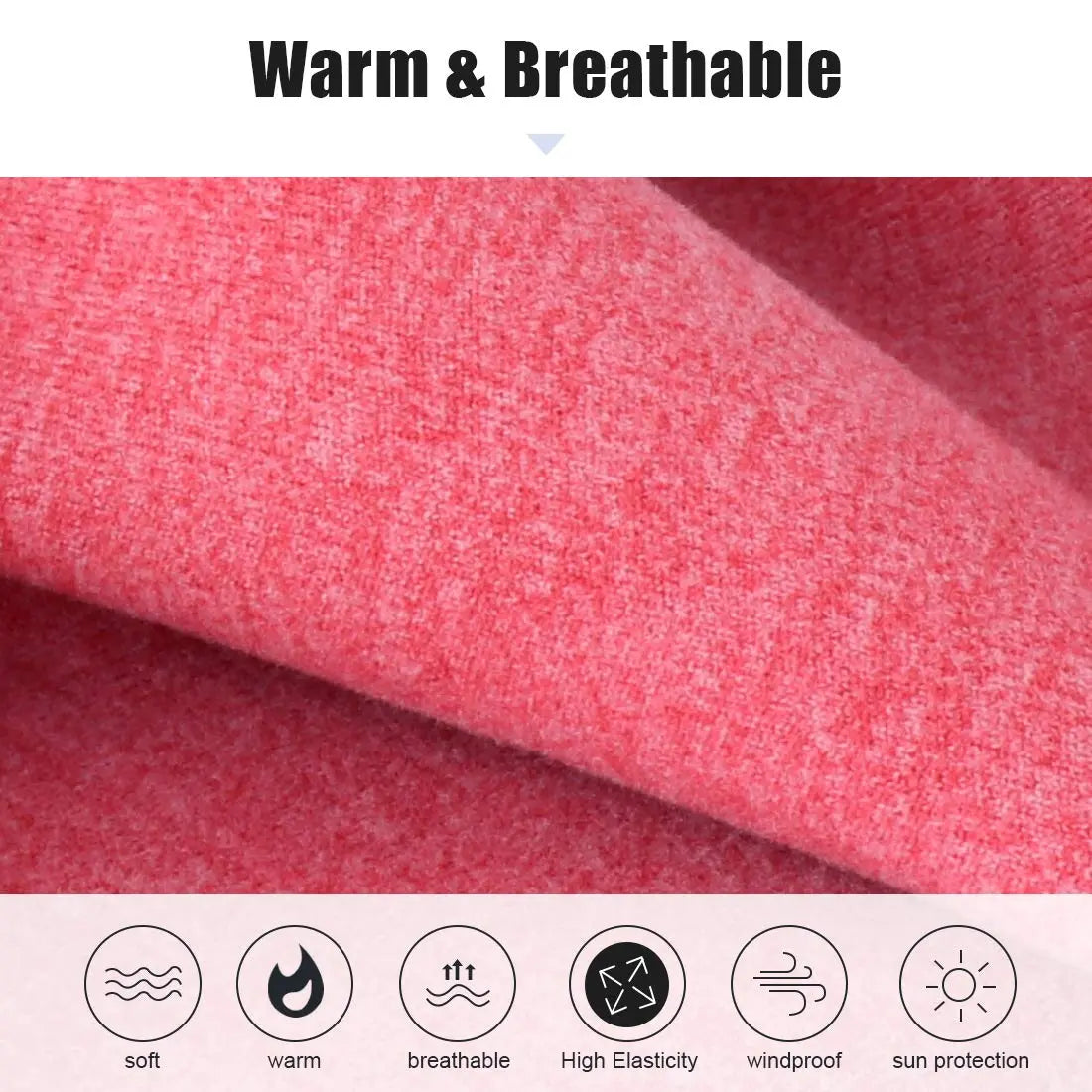 KGC 2 Pack Winter Neck Warmer Gaiter,Soft Fleece Windproof Face Cover Mask Scarf Bandana for Men & Women Outdoor Sports The Champ Gear