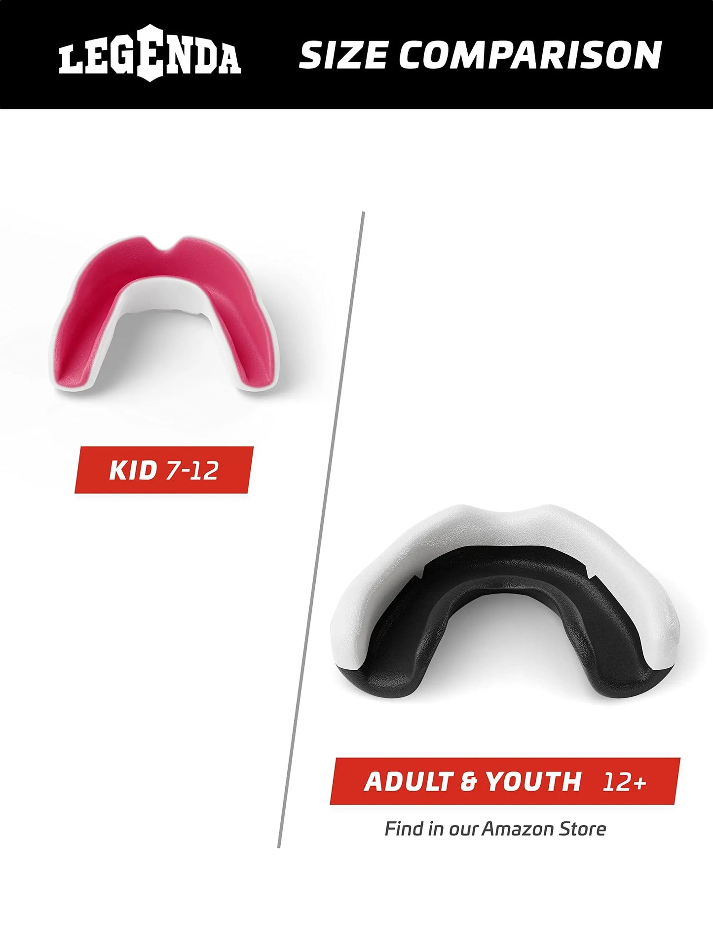 Legenda Sports Mouthguard for Kids (w/Case), Professional Mouthguard for Boxing, MMA, Karate, Football, BJJ, Martial Arts, Rugby, Lacrosse, Hockey (White/Blue) The Champ Gear