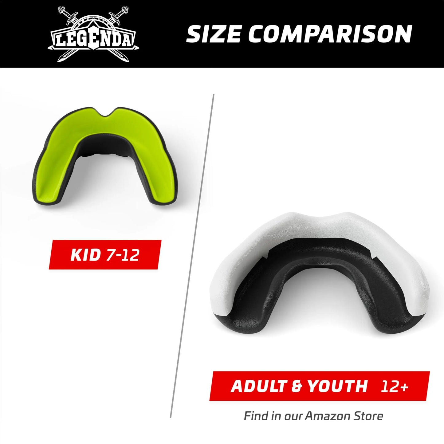 Legenda Sports Mouthguard for Kids (w/Case), Professional Mouthguard for Boxing, MMA, Karate, Football, BJJ, Martial Arts, Rugby, Lacrosse, Hockey (White/Blue) The Champ Gear
