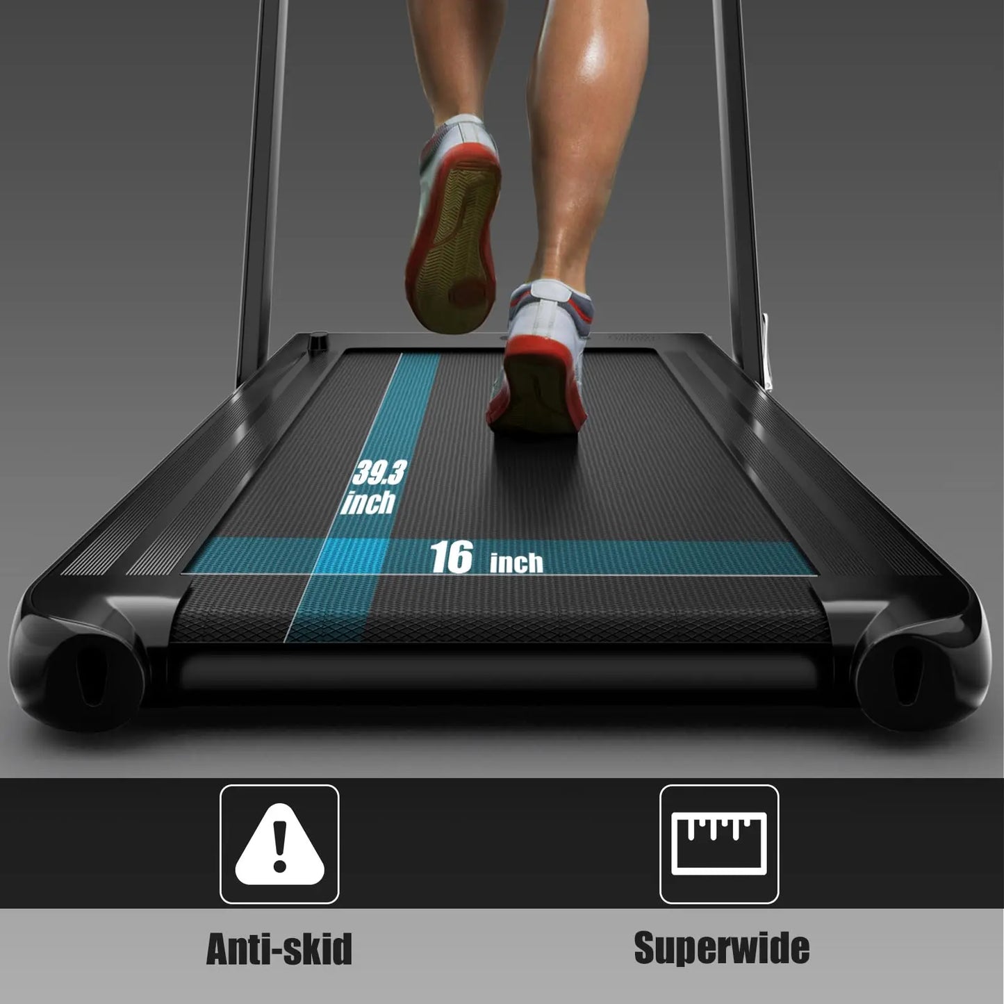 Goplus 2 in 1 Folding Treadmill, 2.25HP Under Desk Electric Treadmill, Installation-Free with Bluetooth Speaker, Remote Control and LED Display, Walking Jogging for Home Office Use The Champ Gear