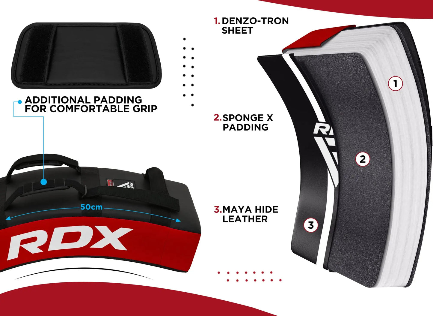 RDX Kick Shield | 60CM Large Heavy Curved - The Champ Gear