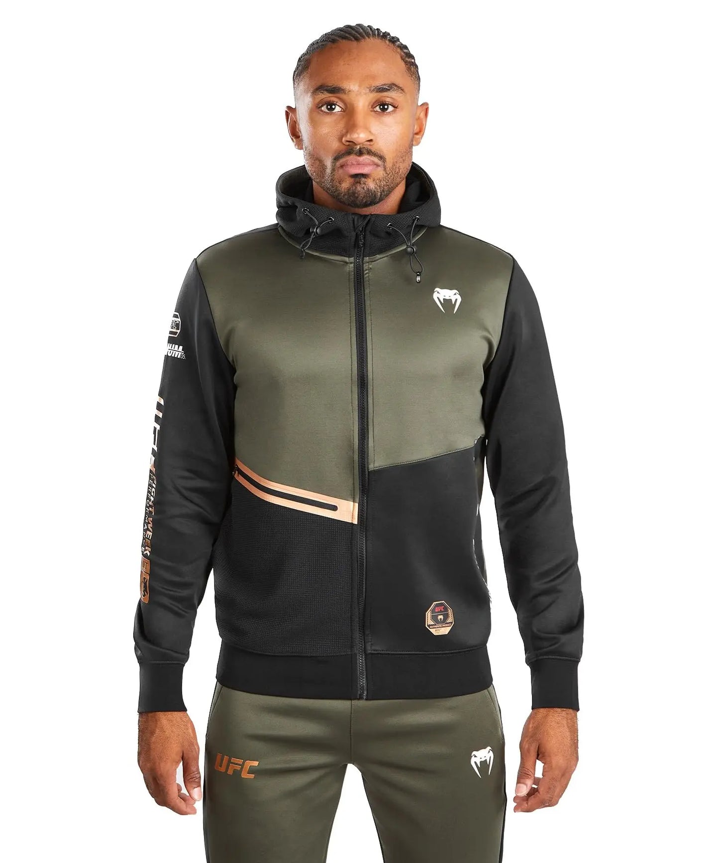 Venum Men's UFC Adrenaline Fight Week Zip Hoodie The Champ Gear