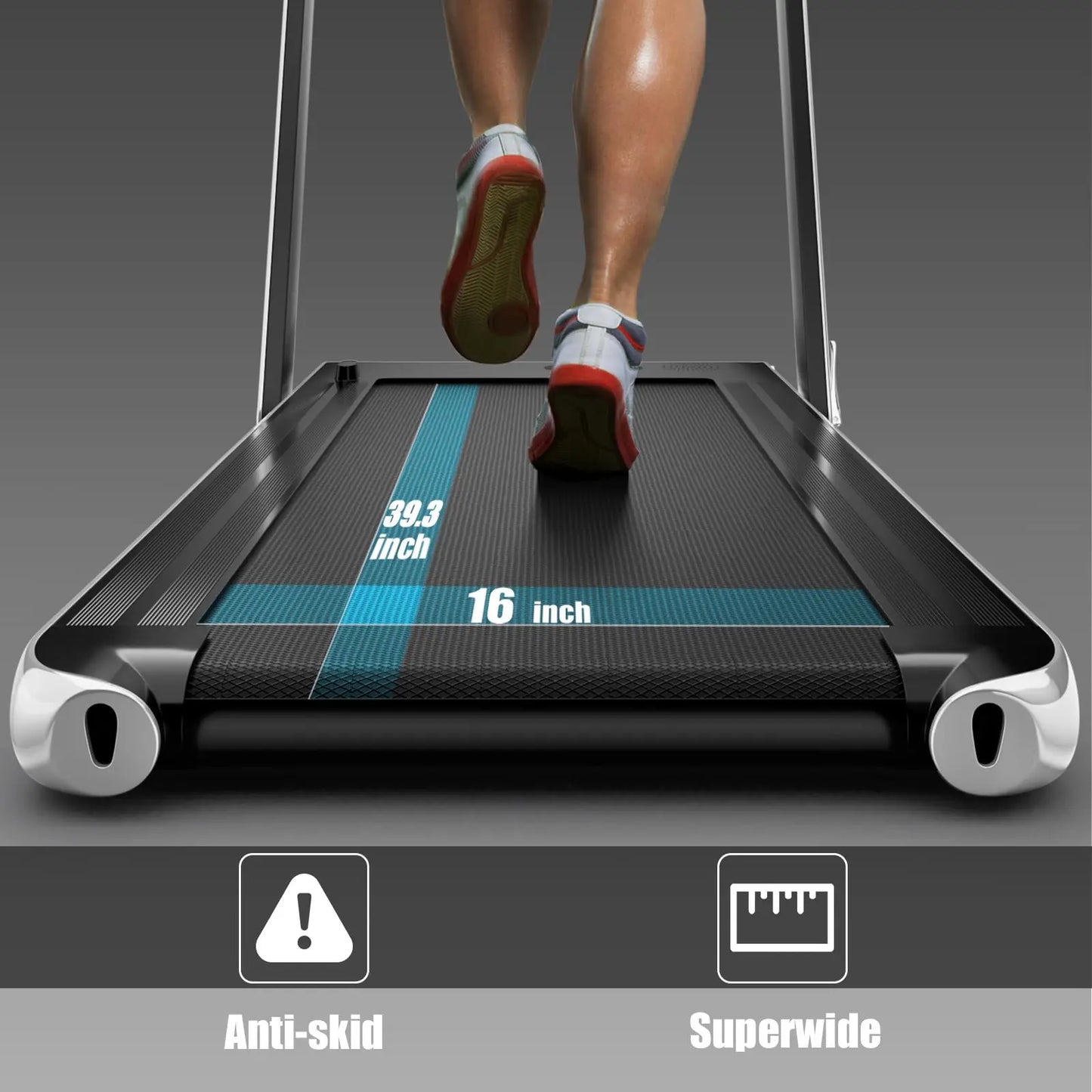 Goplus 2 in 1 Folding Treadmill, 2.25HP Under Desk Electric Treadmill, Installation-Free with Bluetooth Speaker, Remote Control and LED Display, Walking Jogging for Home Office Use The Champ Gear