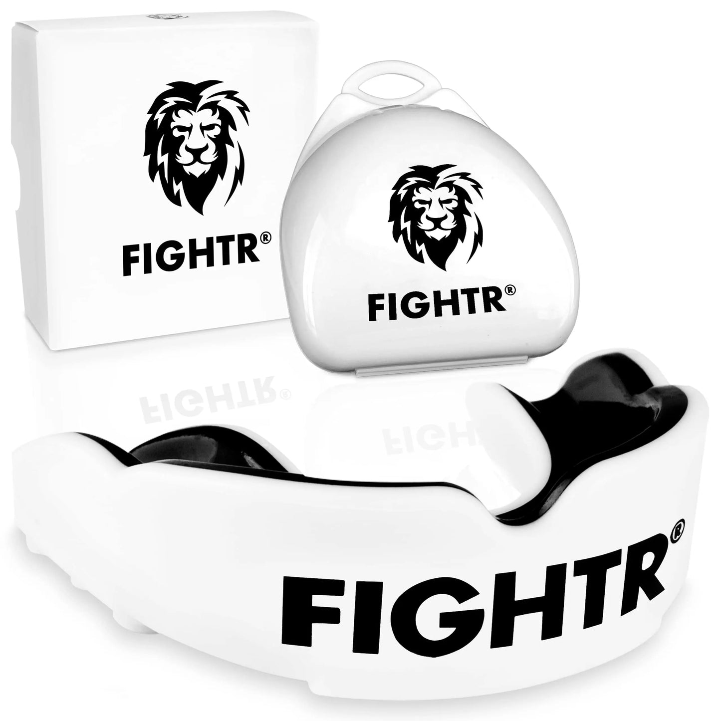 FIGHTR® Premium Mouth Guard - for Excellent Breathing & Easy to fit | Sports Mouth Guard for Boxing, MMA, Football, Lacrosse, Hockey and Other Sports | incl. hygienic Box The Champ Gear