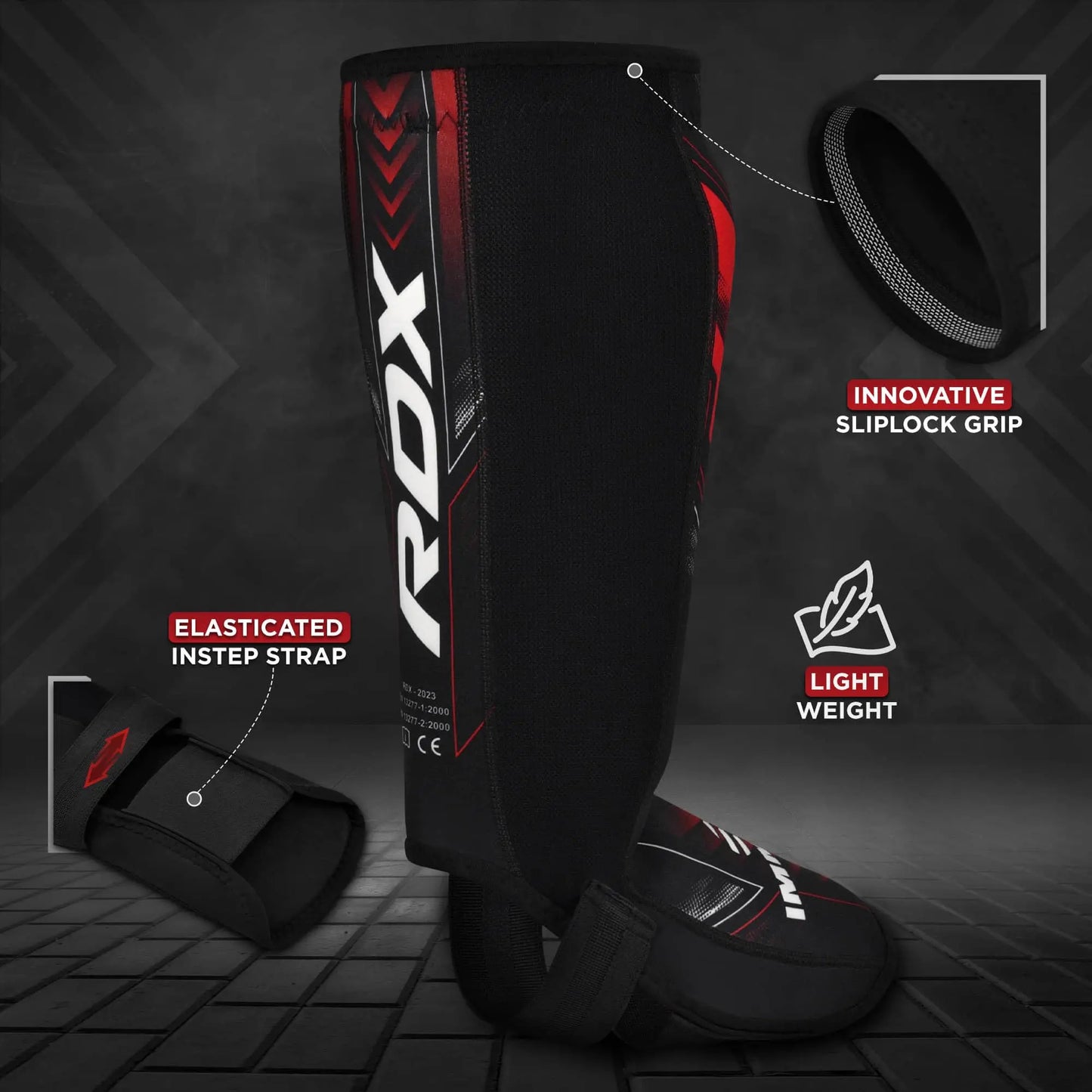 RDX IMMAF Approved Shin Guards, Competition Level Neoprene Shin Pads for Sparring and Grappling, MMA Muay Thai Kickboxing Training, Professional Shin Insteps Protection, Men Women The Champ Gear