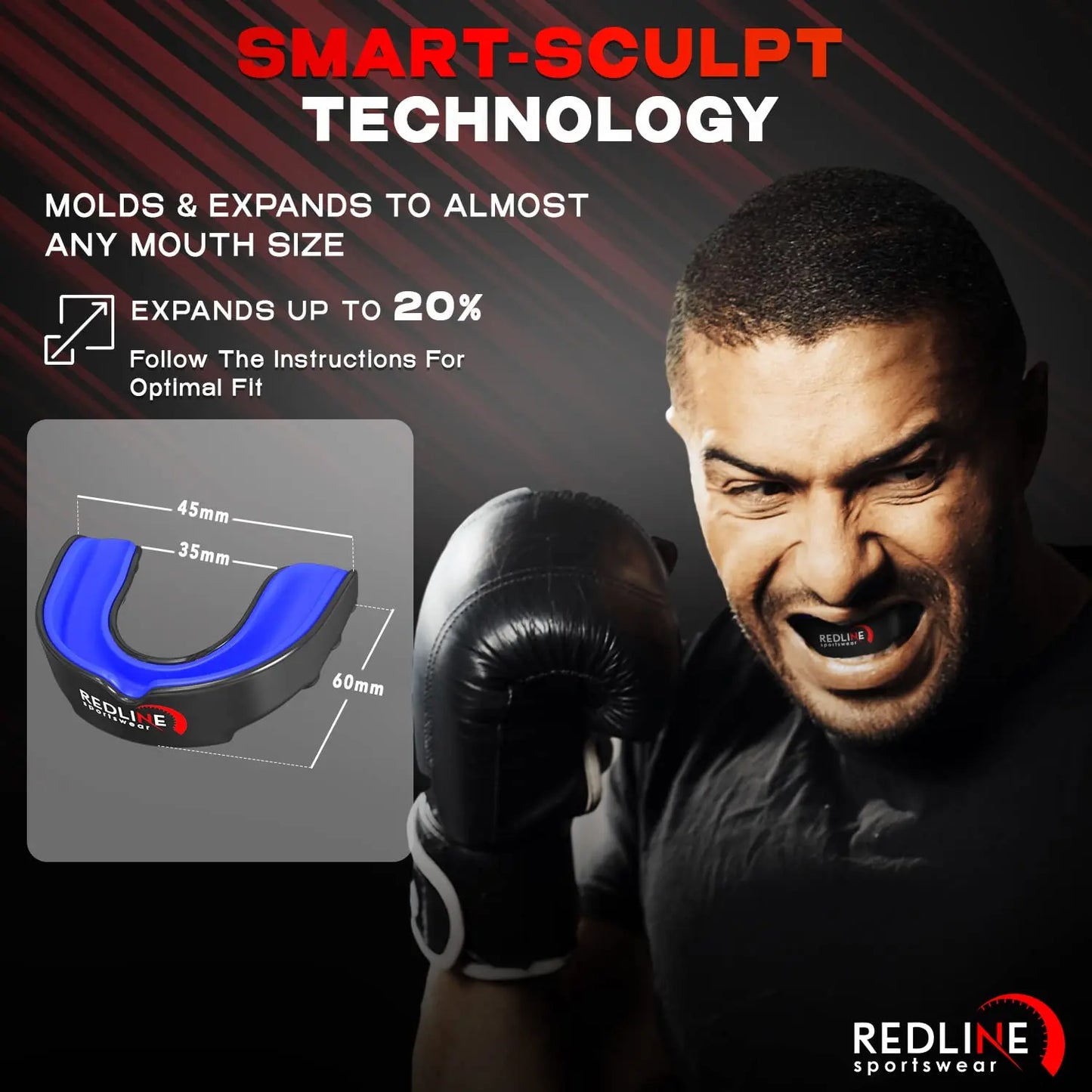 Premium Custom Molded Boxing Mouth Guard with case, Professional Mouth Guard for Braces for Sports | BPA Free Sports Mouth Guard for Football, Hockey, Lacrosse | Mouthpiece for Kids, Adult & Youth The Champ Gear