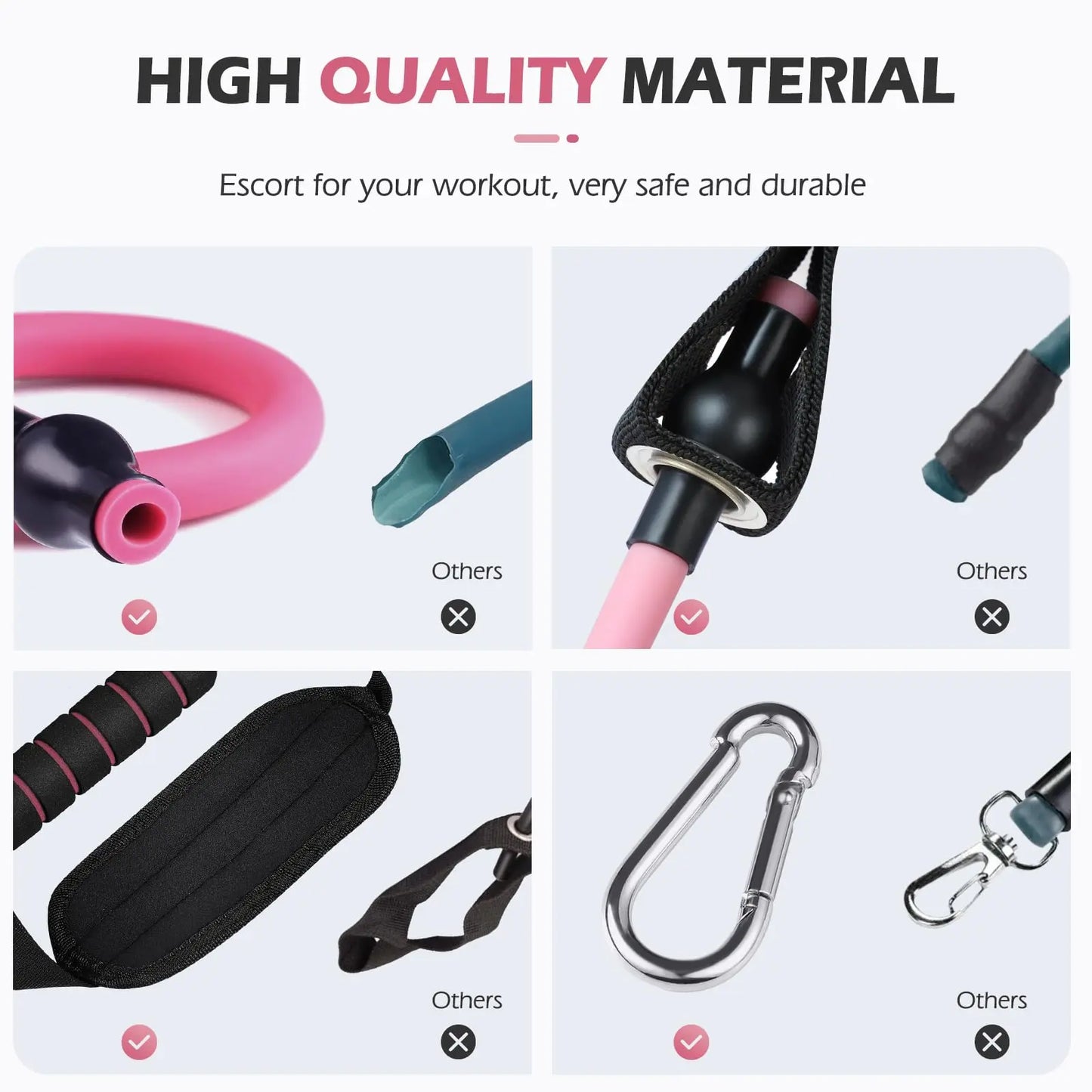 Upgraded Pilates Bar Kit with Resistance Bands Natural Latex for Women & Men, Heavy-Duty Stainless Steel Multifunctional Yoga Pilates Stick for Home Gym Exercise Fitness Equipment Full-Body Workouts The Champ Gear