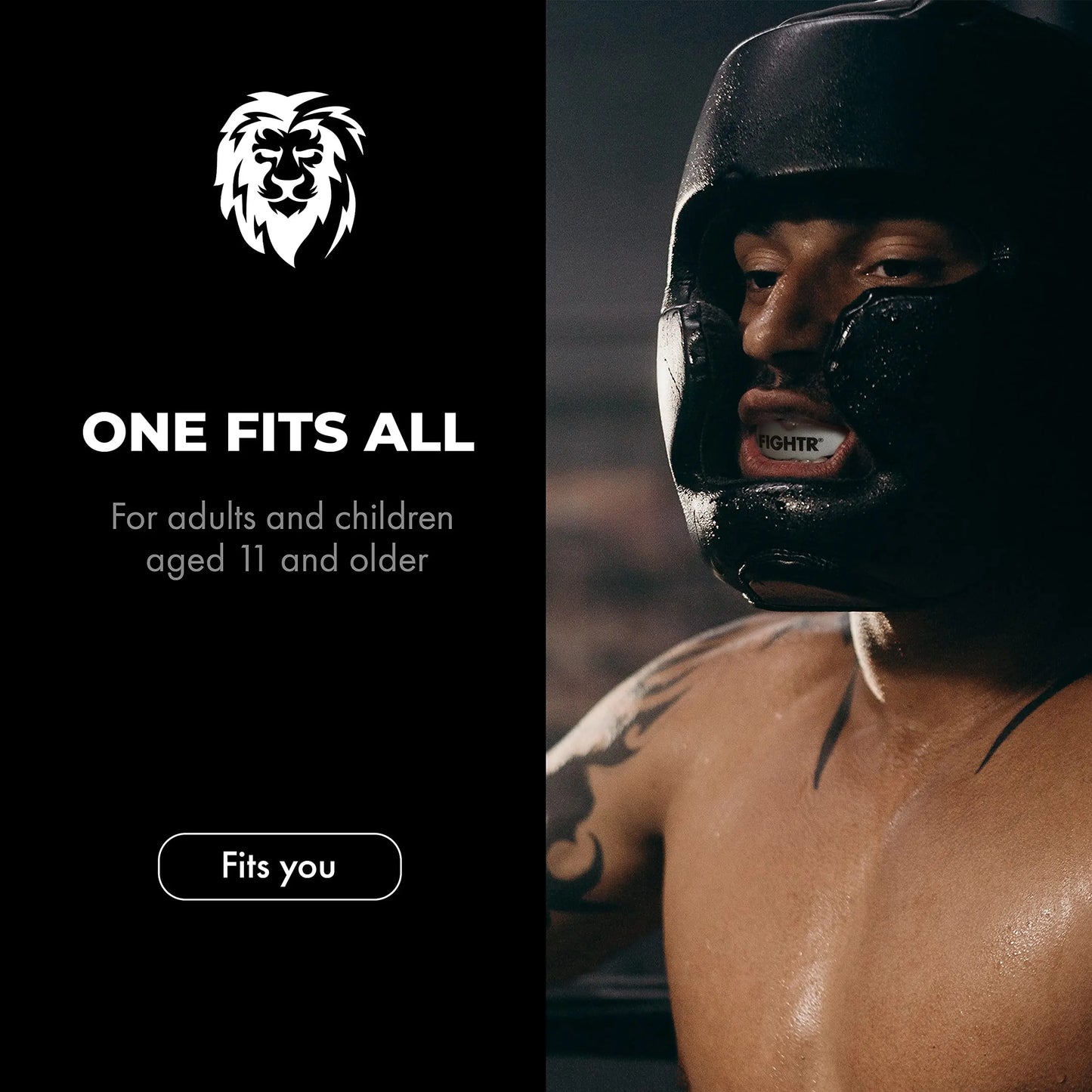 FIGHTR® Premium Mouth Guard - for Excellent Breathing & Easy to fit | Sports Mouth Guard for Boxing, MMA, Football, Lacrosse, Hockey and Other Sports | incl. hygienic Box The Champ Gear