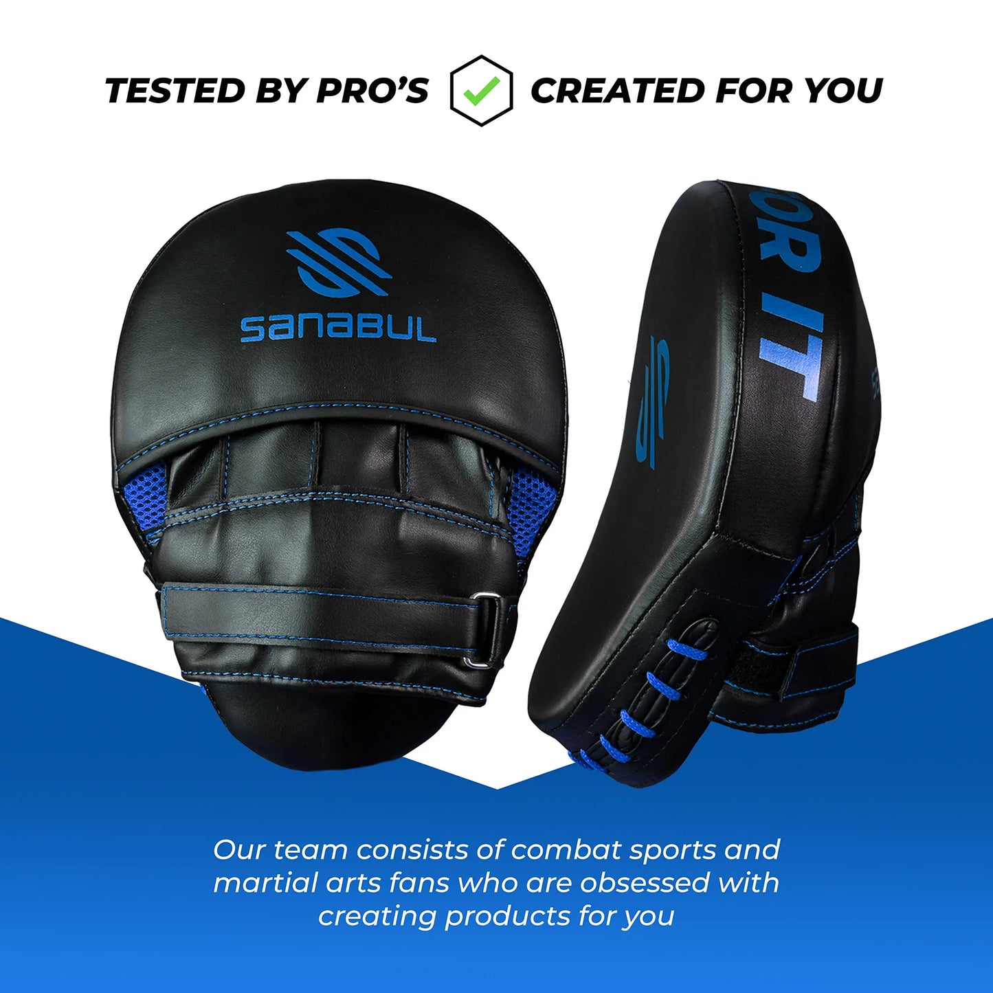 Sanabul Essential Curved Punching Mitts for Boxing, MMA Muay Thai Boxing Pads for Training, Punch Focus Mitts, Hand Pads Sparring Gear, Strike Shield The Champ Gear