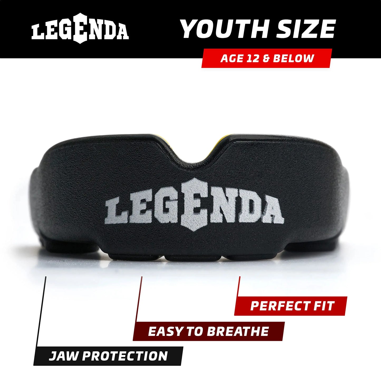 Legenda Sports Mouthguard for Kids (w/Case), Professional Mouthguard for Boxing, MMA, Karate, Football, BJJ, Martial Arts, Rugby, Lacrosse, Hockey (White/Blue) The Champ Gear