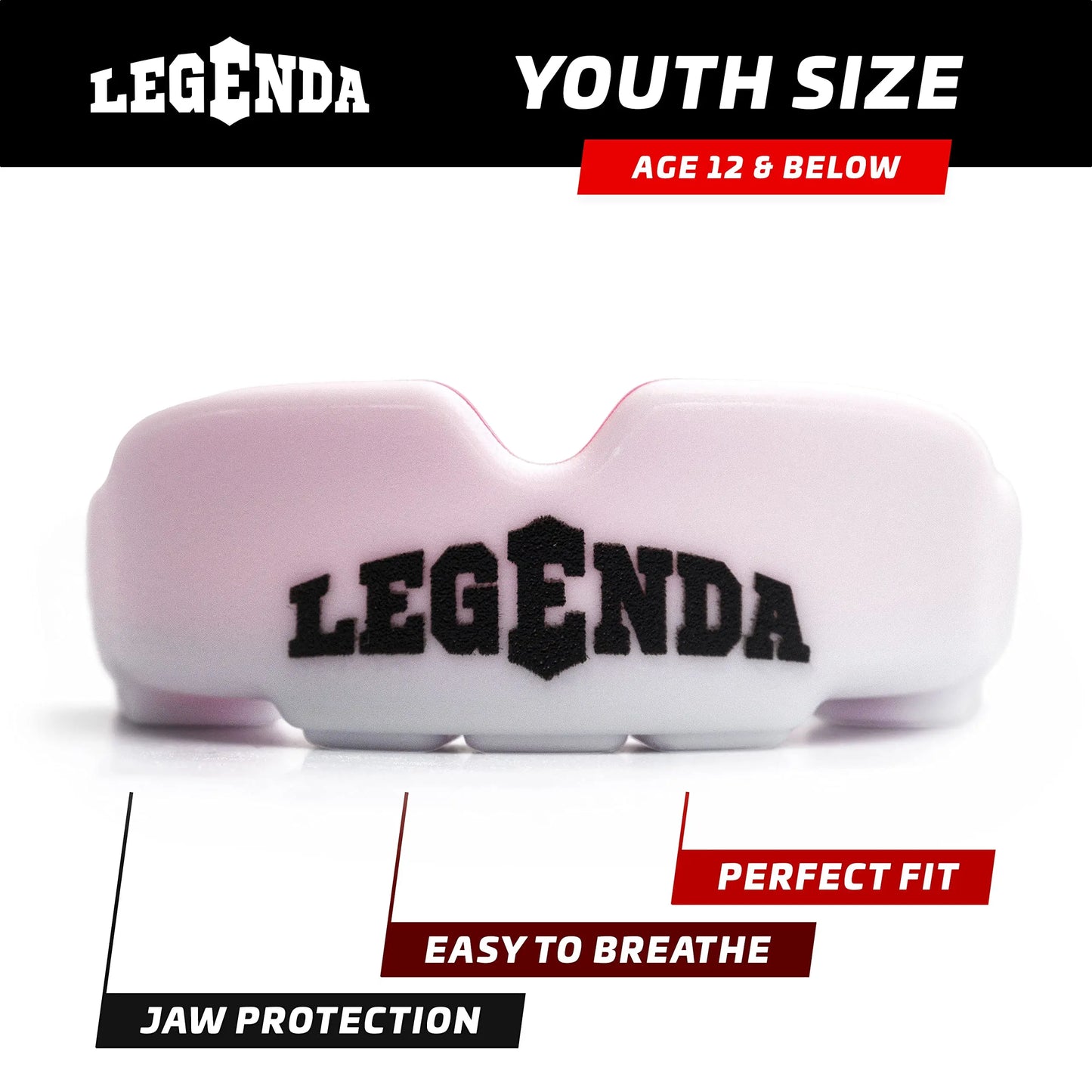 Legenda Sports Mouthguard for Kids (w/Case), Professional Mouthguard for Boxing, MMA, Karate, Football, BJJ, Martial Arts, Rugby, Lacrosse, Hockey (White/Blue) The Champ Gear