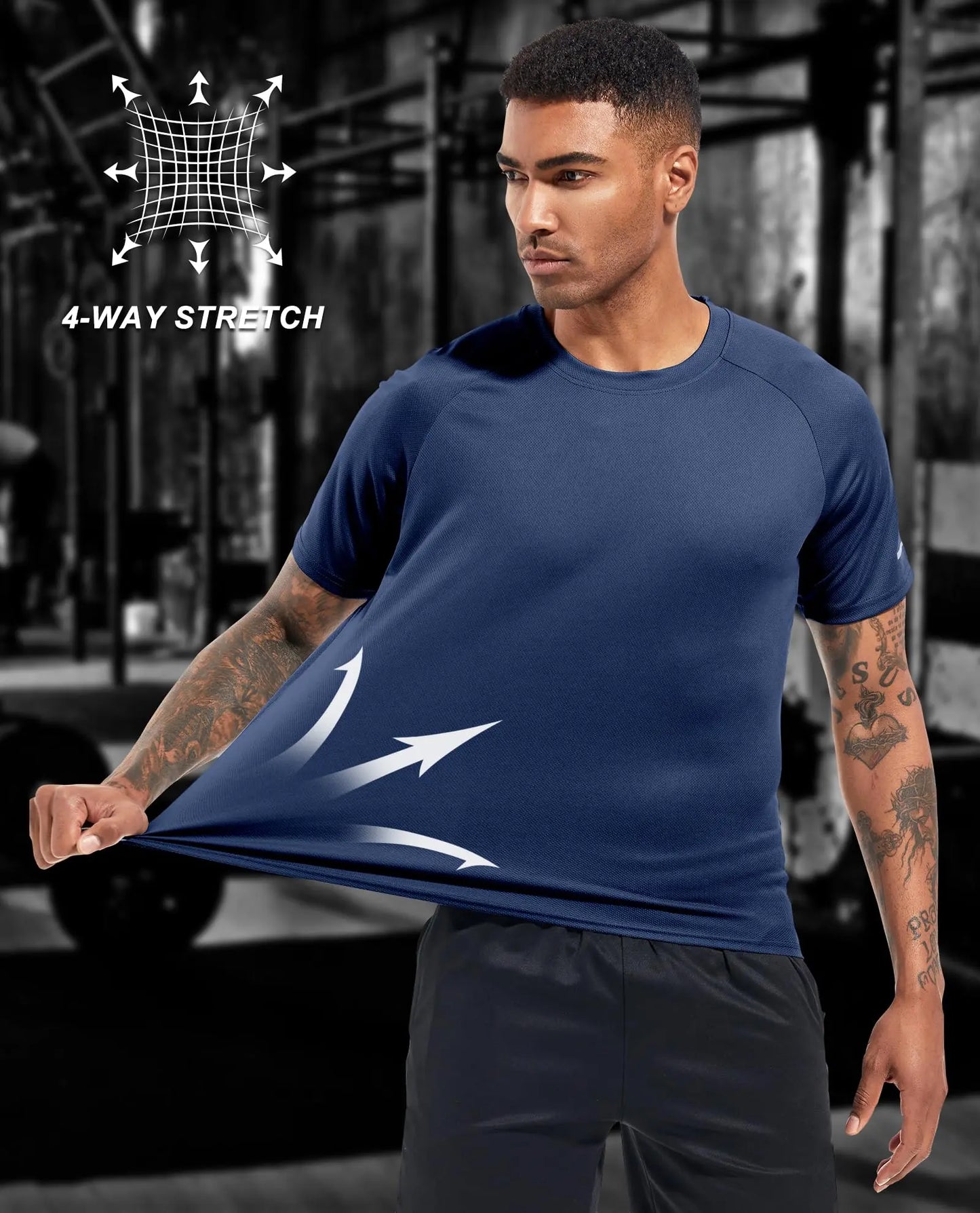 Boyzn 1, 3 or 5 Pack Men's Workout Running Shirts, Dry Fit Moisture Wicking T-Shirts, Sports Gym Athletic Short Sleeve Shirts The Champ Gear