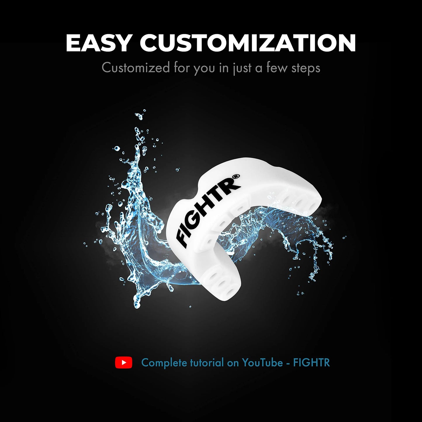 FIGHTR® Premium Mouth Guard - for Excellent Breathing & Easy to fit | Sports Mouth Guard for Boxing, MMA, Football, Lacrosse, Hockey and Other Sports | incl. hygienic Box The Champ Gear