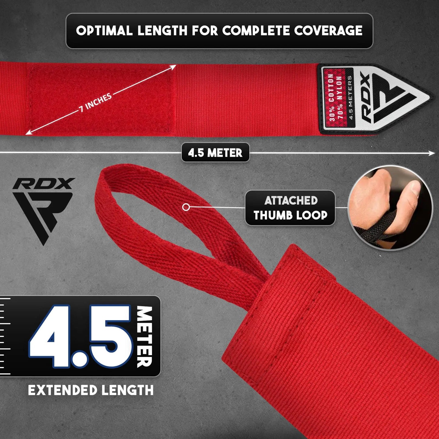 RDX | Boxing Hand Wraps - The Champ Gear