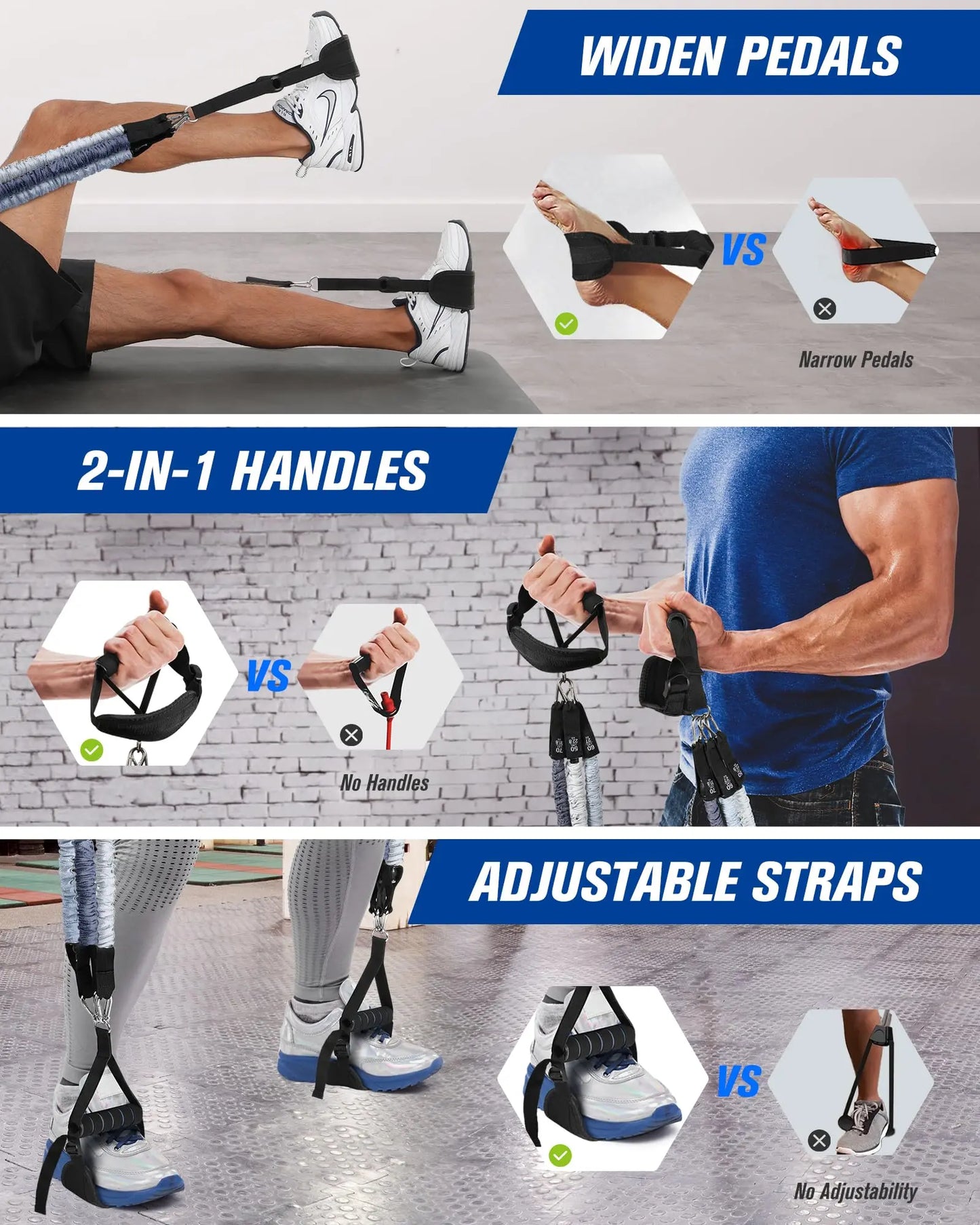 Upgraded Pilates Bar Kit with Resistance Bands Natural Latex for Women & Men, Heavy-Duty Stainless Steel Multifunctional Yoga Pilates Stick for Home Gym Exercise Fitness Equipment Full-Body Workouts The Champ Gear