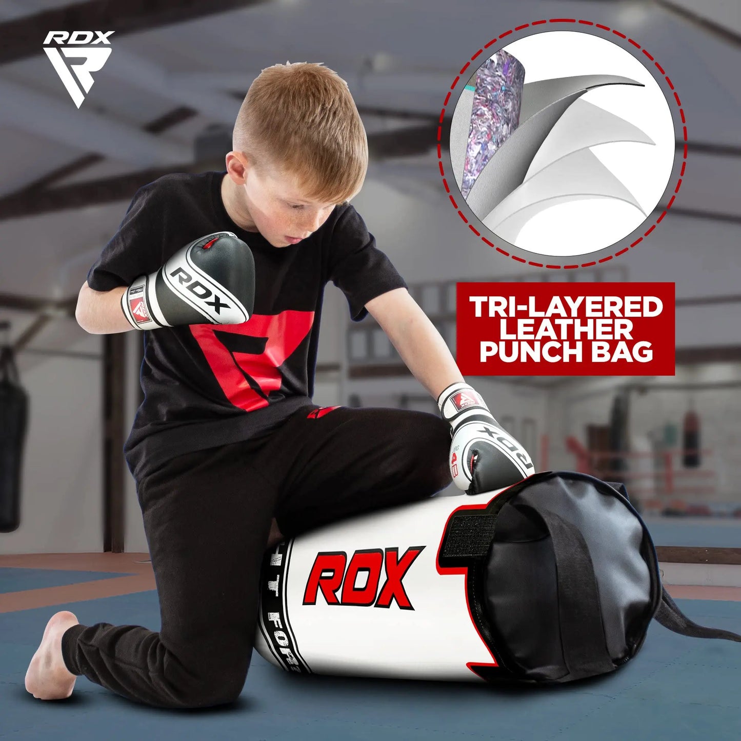 RDX Kids Punching Bag Set 2FT – Unfilled, Gloves & Mitts for MMA, Kickboxing - The Champ Gear