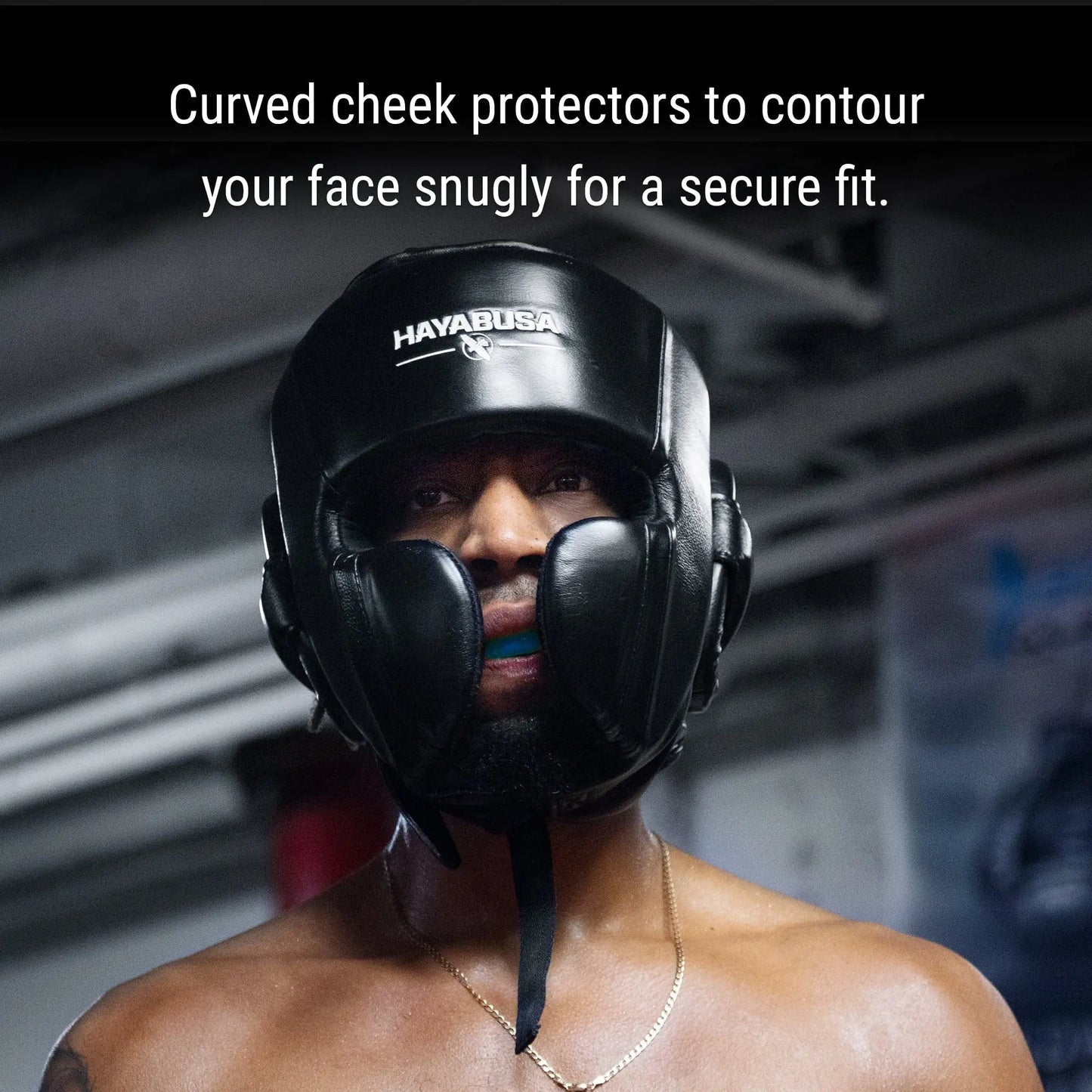 Hayabusa Pro Traditional Leather Boxing Headgear Adjustable - Black The Champ Gear