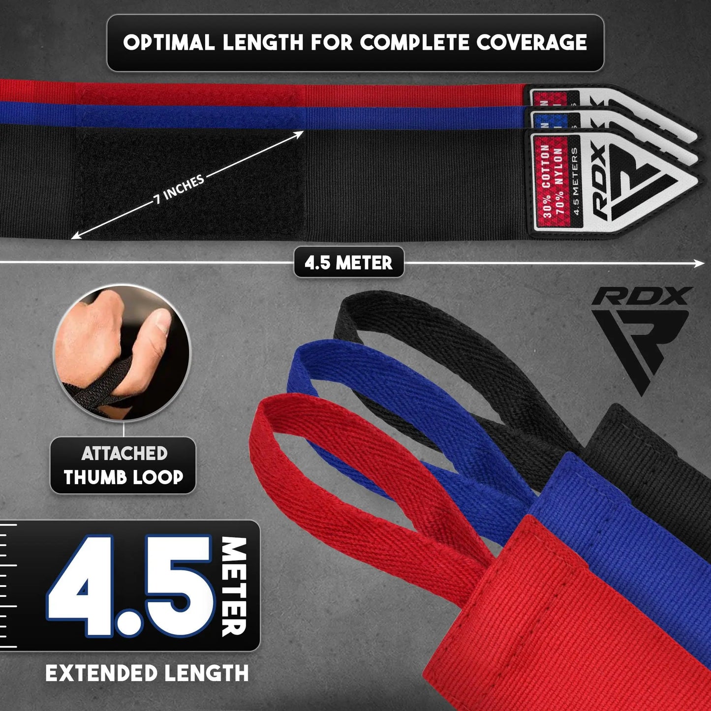 RDX | Boxing Hand Wraps - The Champ Gear