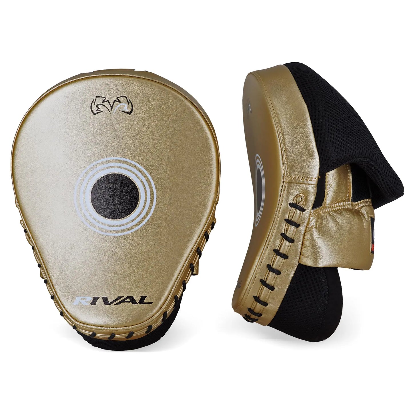 RIVAL Boxing RAPM Pro Punch Mitts - Padded Finger Protector, Pre-Curved, High-Density, Impact-Resistant Foam, and Airflow System The Champ Gear