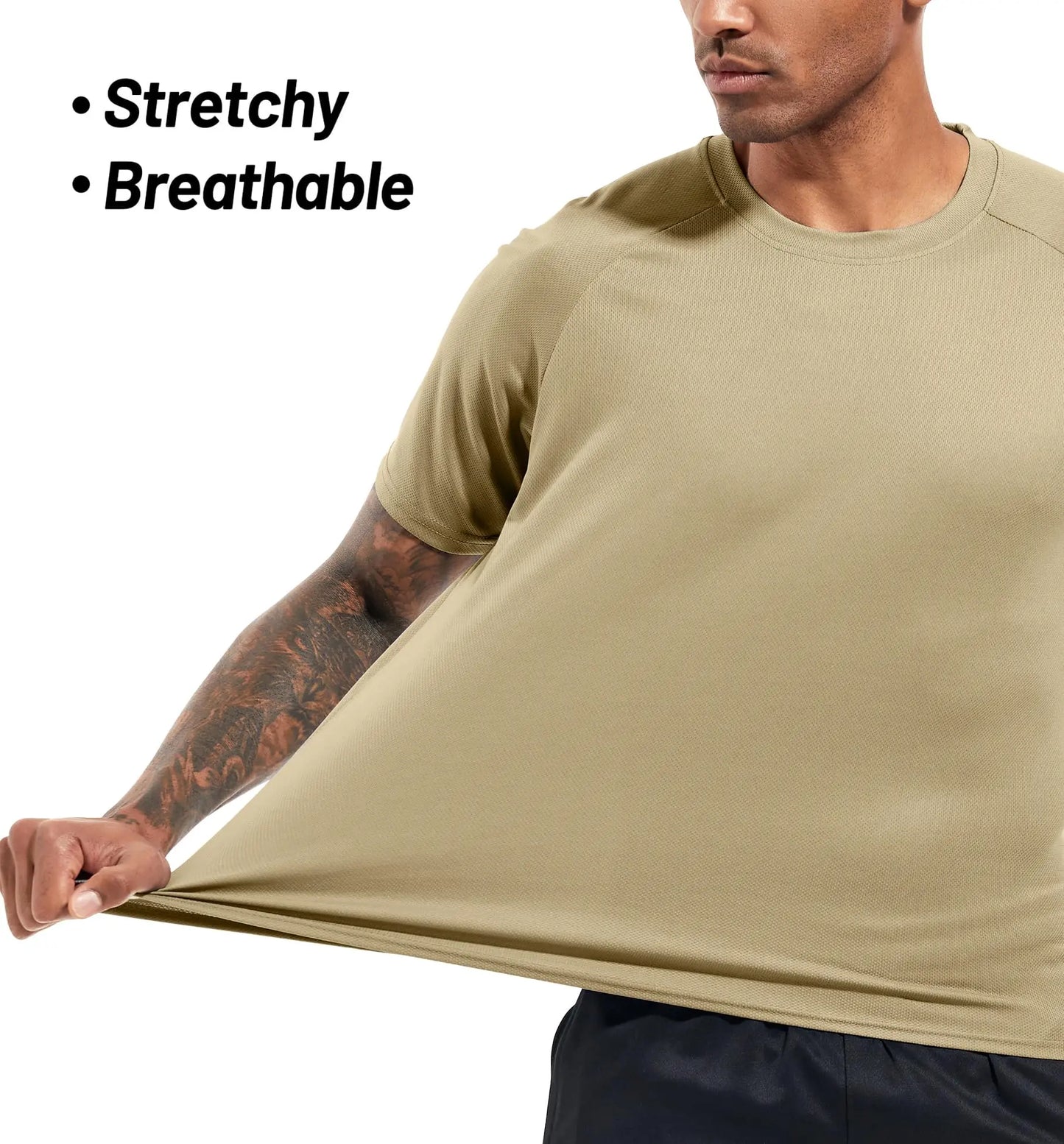 Boyzn 1, 3 or 5 Pack Men's Workout Running Shirts, Dry Fit Moisture Wicking T-Shirts, Sports Gym Athletic Short Sleeve Shirts The Champ Gear
