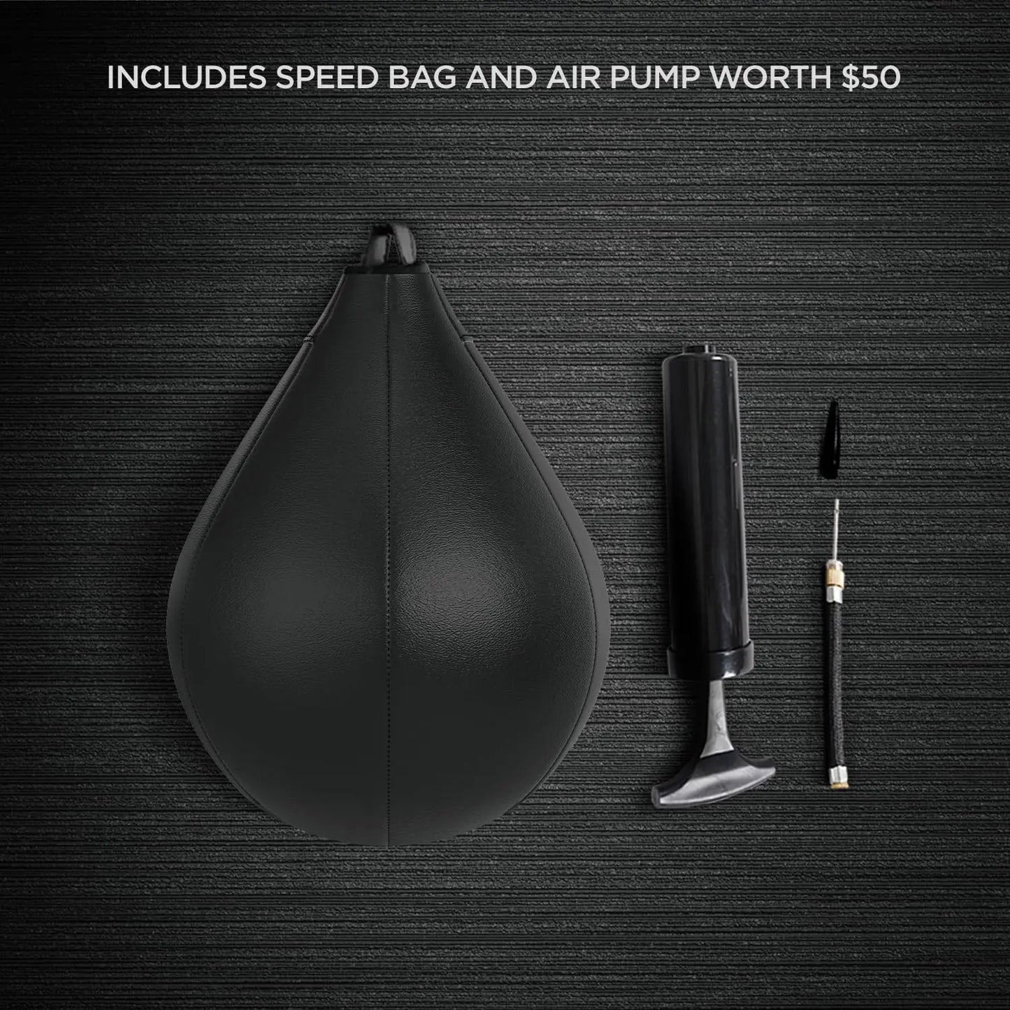 Speed Bag Platform Speed Bag Stand for Boxing Speed Bag Mount for Punching Practice Height Adjustable Includes Speed Bag and Air Pump 360° Swivel 24 Inch Board 1.5 Inch Thick The Champ Gear