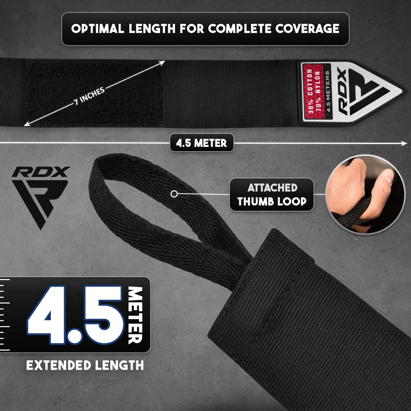 RDX | Boxing Hand Wraps - The Champ Gear