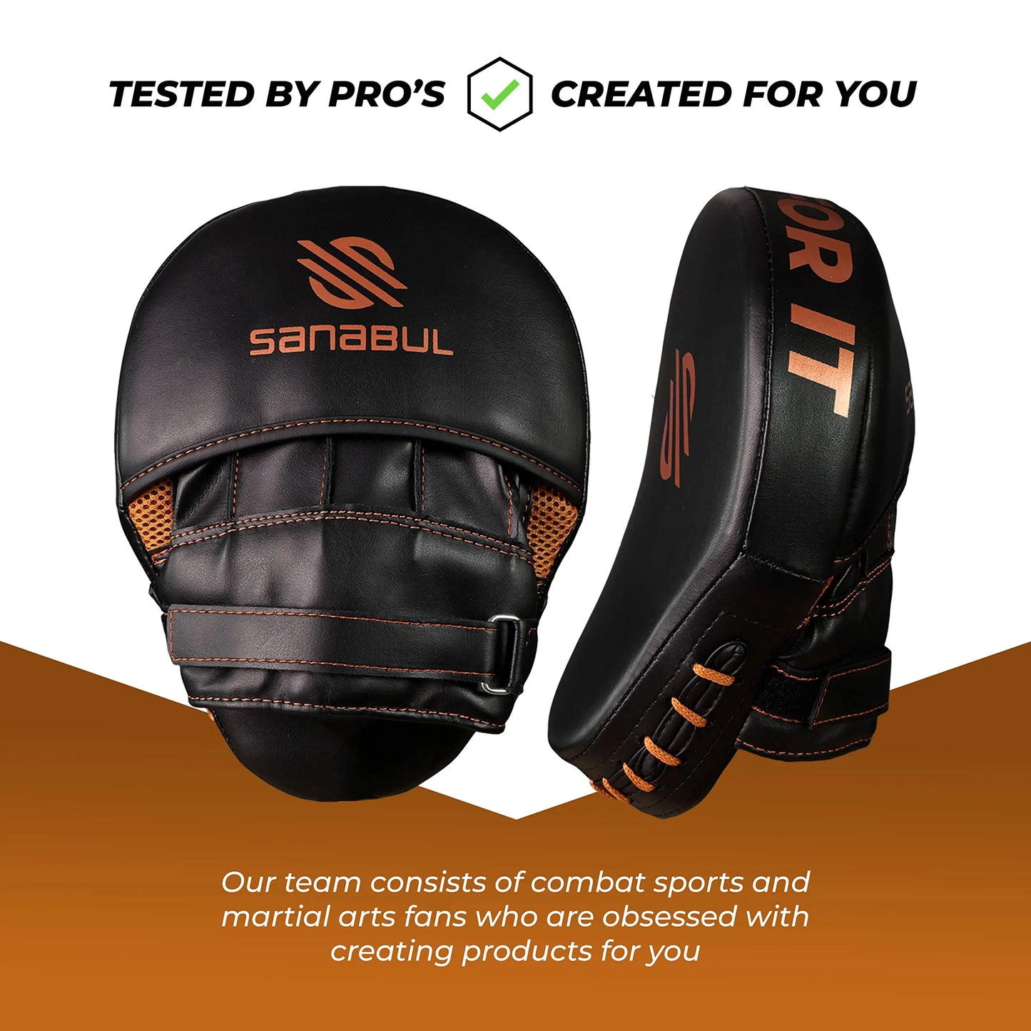 Sanabul Essential Curved Punching Mitts for Boxing, MMA Muay Thai Boxing Pads for Training, Punch Focus Mitts, Hand Pads Sparring Gear, Strike Shield The Champ Gear