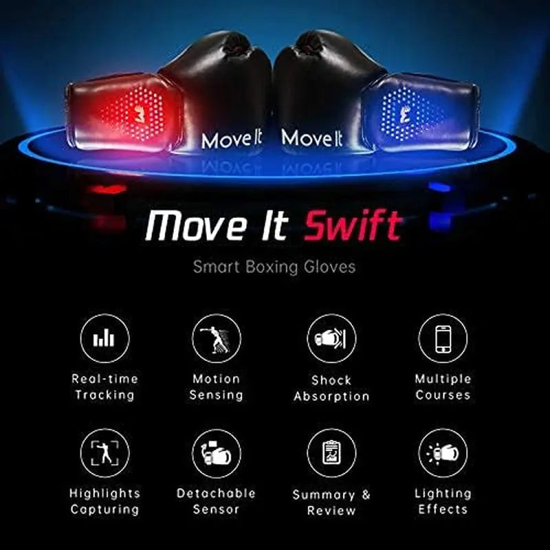 Smart Boxing Gloves, Bluetooth Phone App Connection, Punching Data Tracking with Training Courses, Auto Picture and Video Capture of Your Coolest Moment