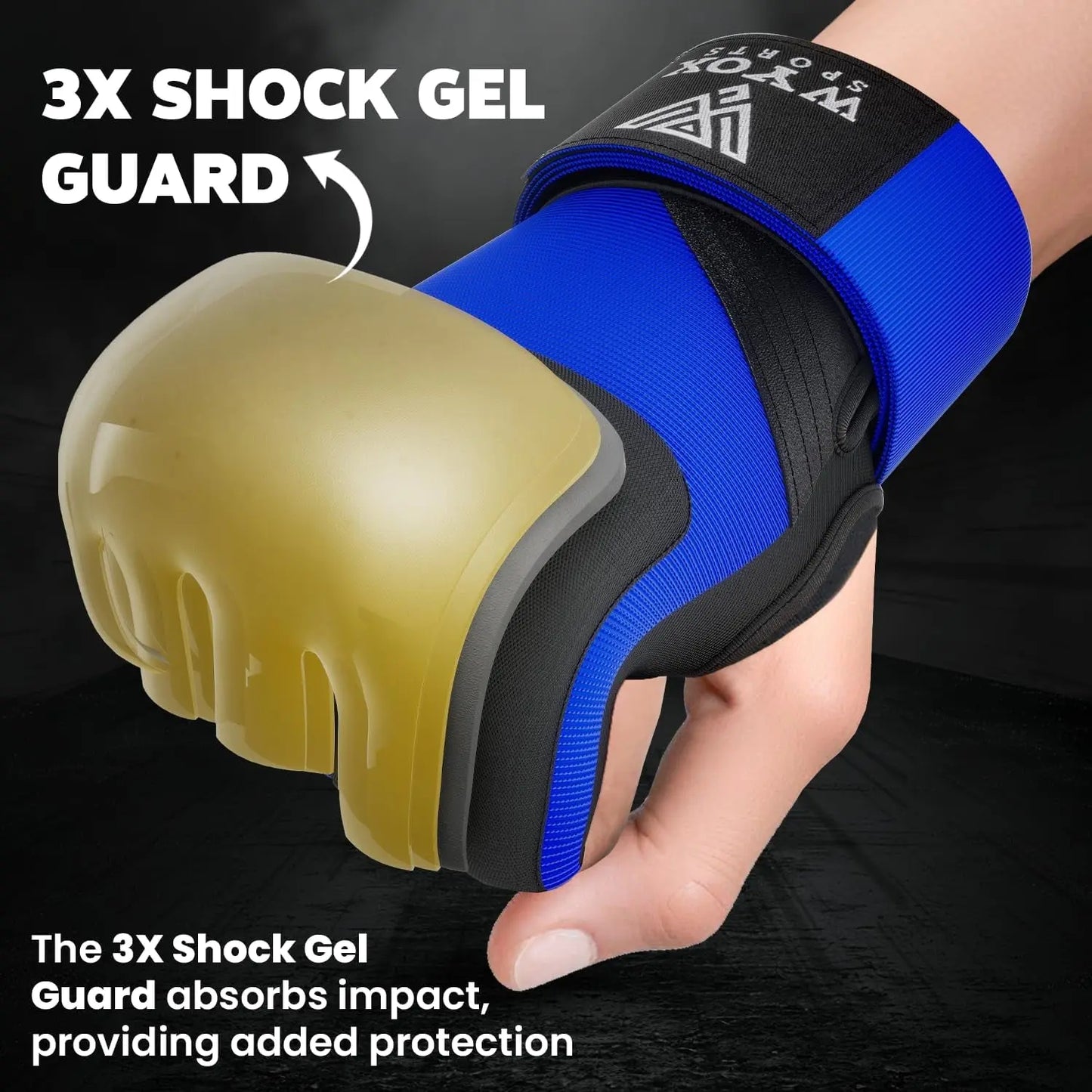 Gel Boxing Hand Wraps Inner Gloves for Men & Women, 80Cm Quick Wrist Wraps Guard, Padded Knuckle Protection for Muay Thai MMA Kickboxing Punching Bag Gloves, Hand Wraps for Boxing & Martial Arts