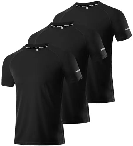 Boyzn 1, 3 or 5 Pack Men's Workout Running Shirts, Dry Fit Moisture Wicking T-Shirts, Sports Gym Athletic Short Sleeve Shirts The Champ Gear
