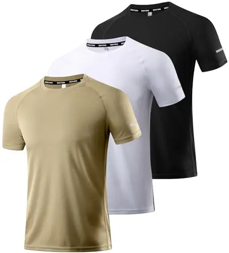 Boyzn 1, 3 or 5 Pack Men's Workout Running Shirts, Dry Fit Moisture Wicking T-Shirts, Sports Gym Athletic Short Sleeve Shirts The Champ Gear