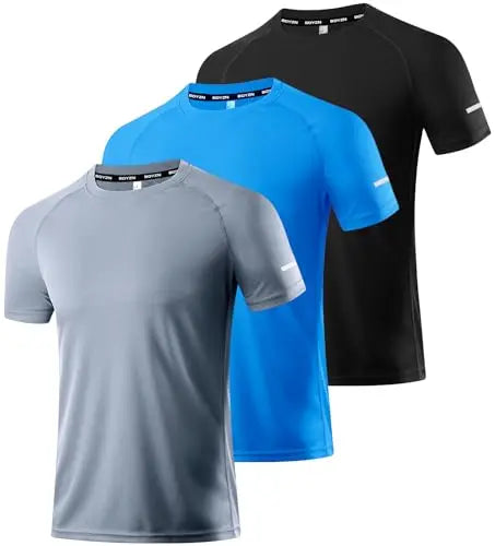 Boyzn 1, 3 or 5 Pack Men's Workout Running Shirts, Dry Fit Moisture Wicking T-Shirts, Sports Gym Athletic Short Sleeve Shirts The Champ Gear