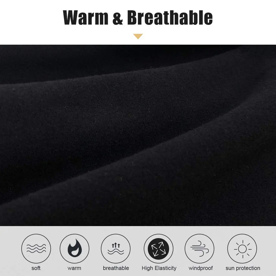 KGC 2 Pack Winter Neck Warmer Gaiter,Soft Fleece Windproof Face Cover Mask Scarf Bandana for Men & Women Outdoor Sports The Champ Gear